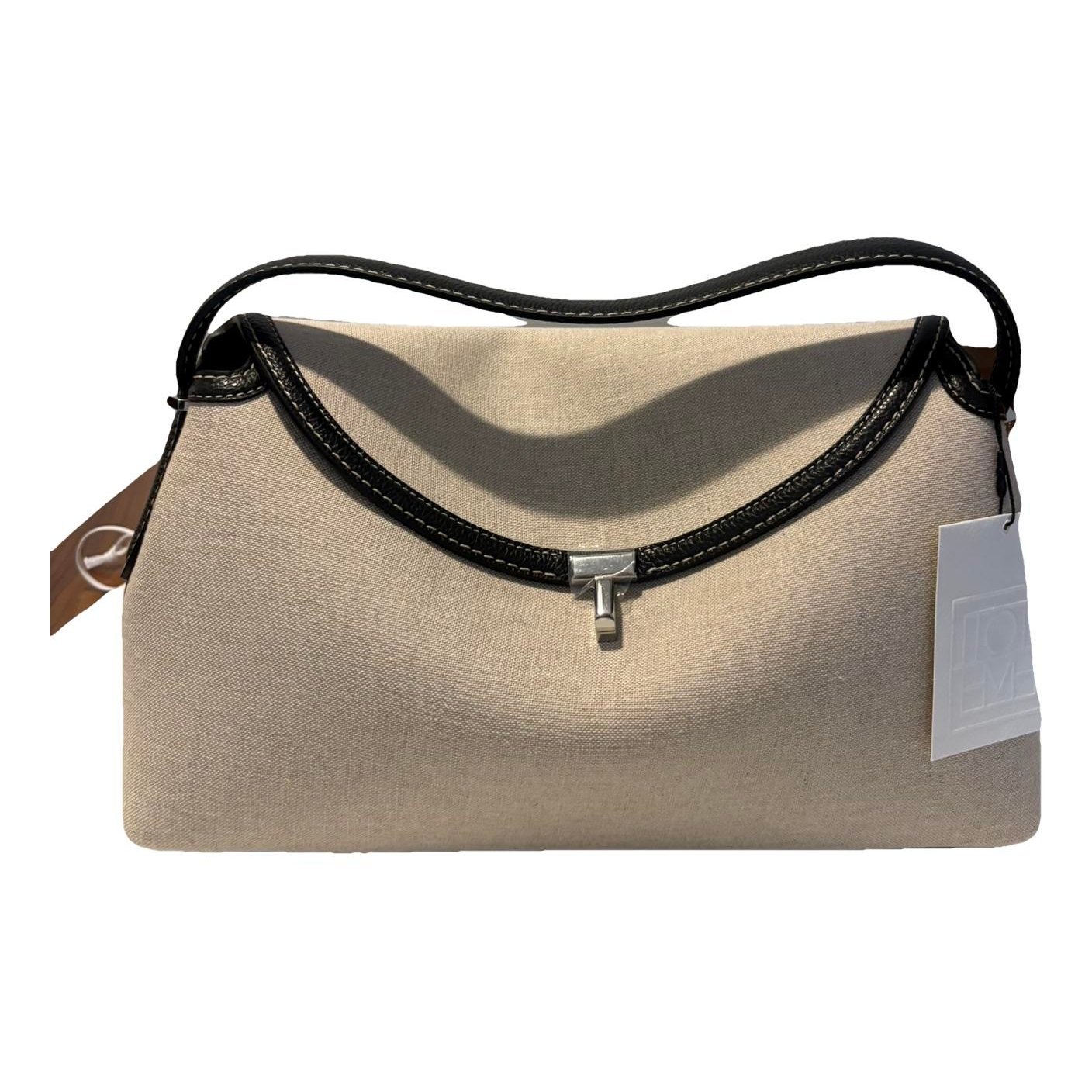 T-Lock linen crossbody bag