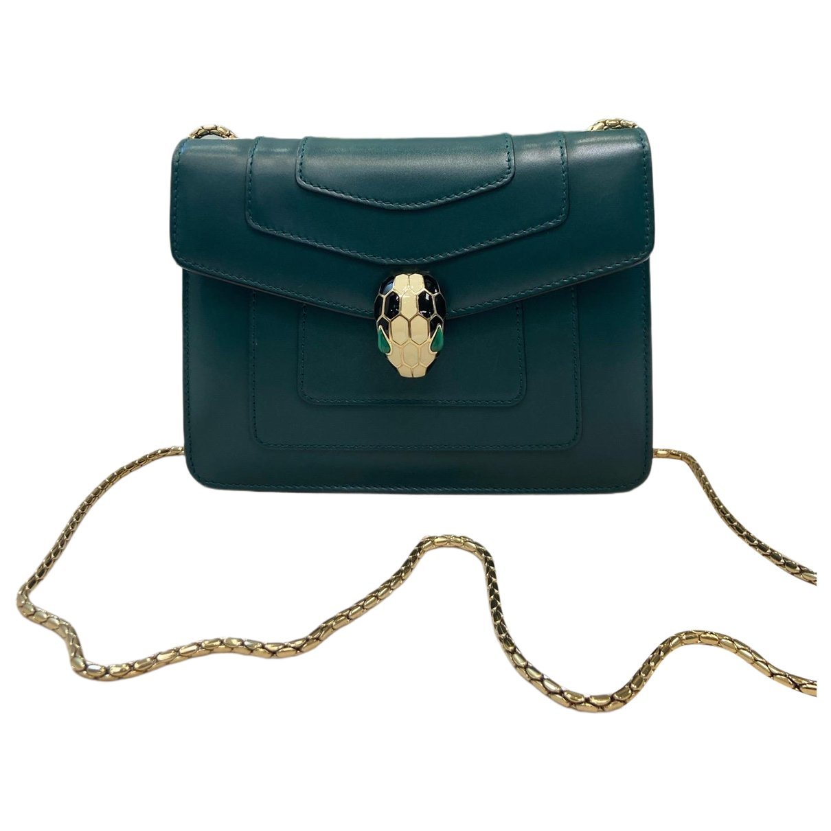 Serpenti leather handbag