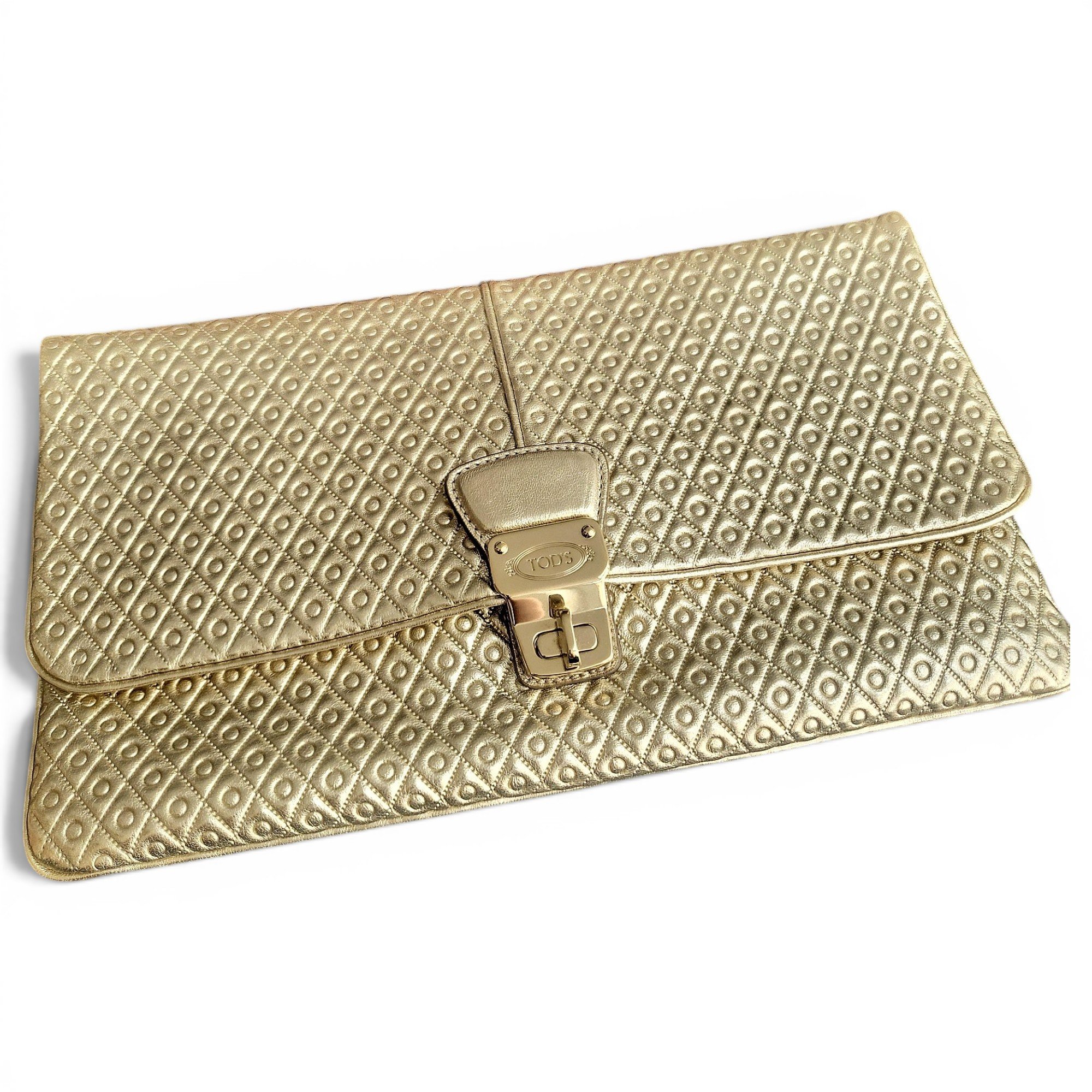 Leather clutch bag