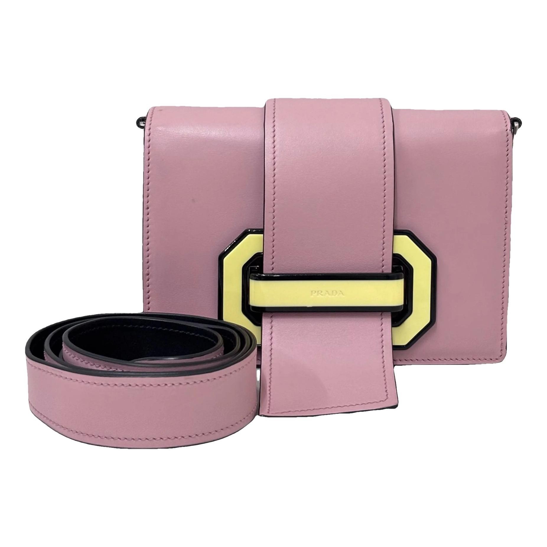 Ribbon leather crossbody bag