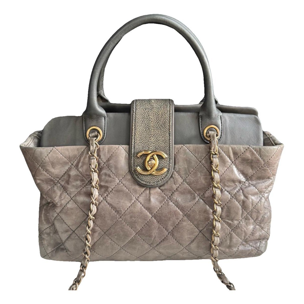 Leather tote