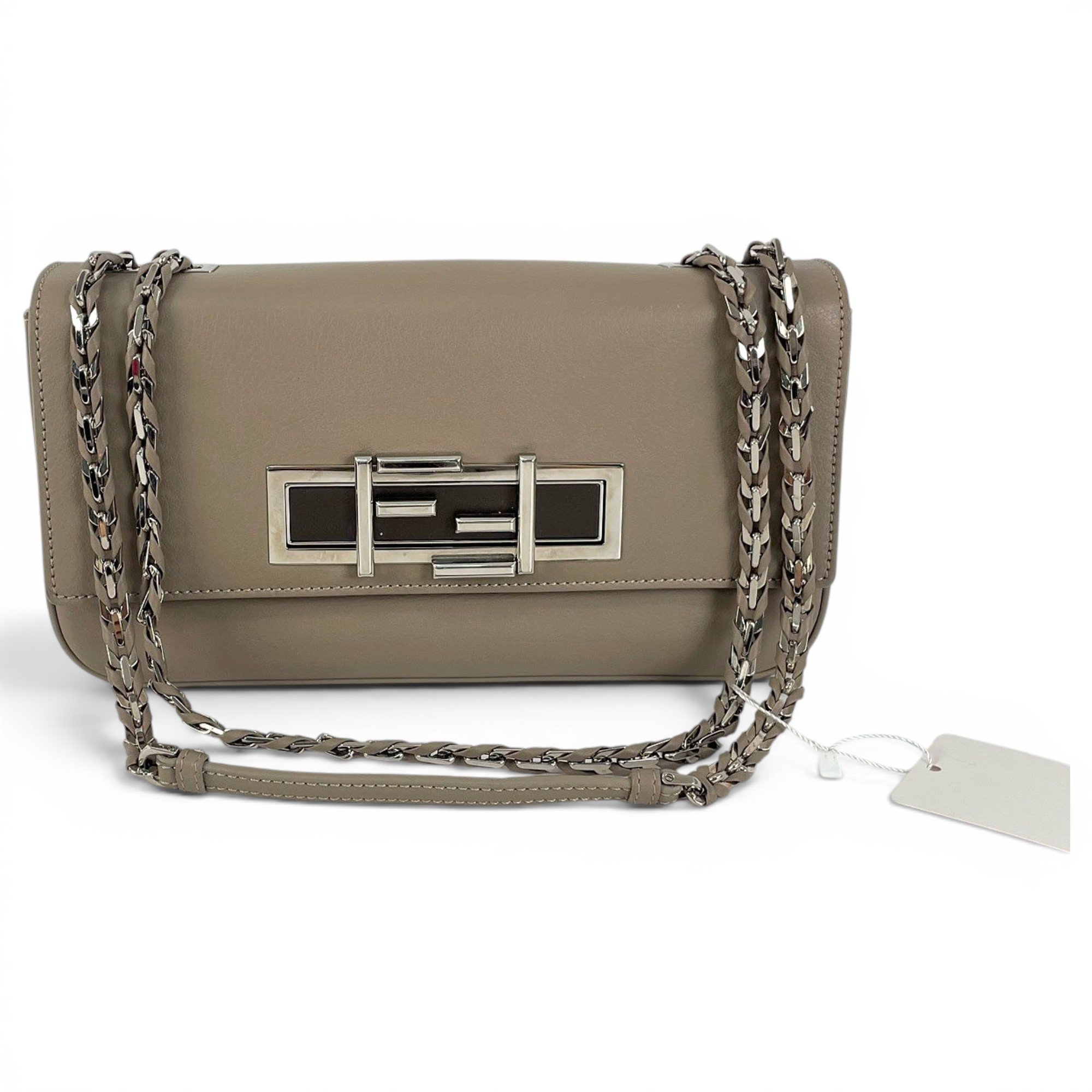 Baguette Chain Midi leather crossbody bag