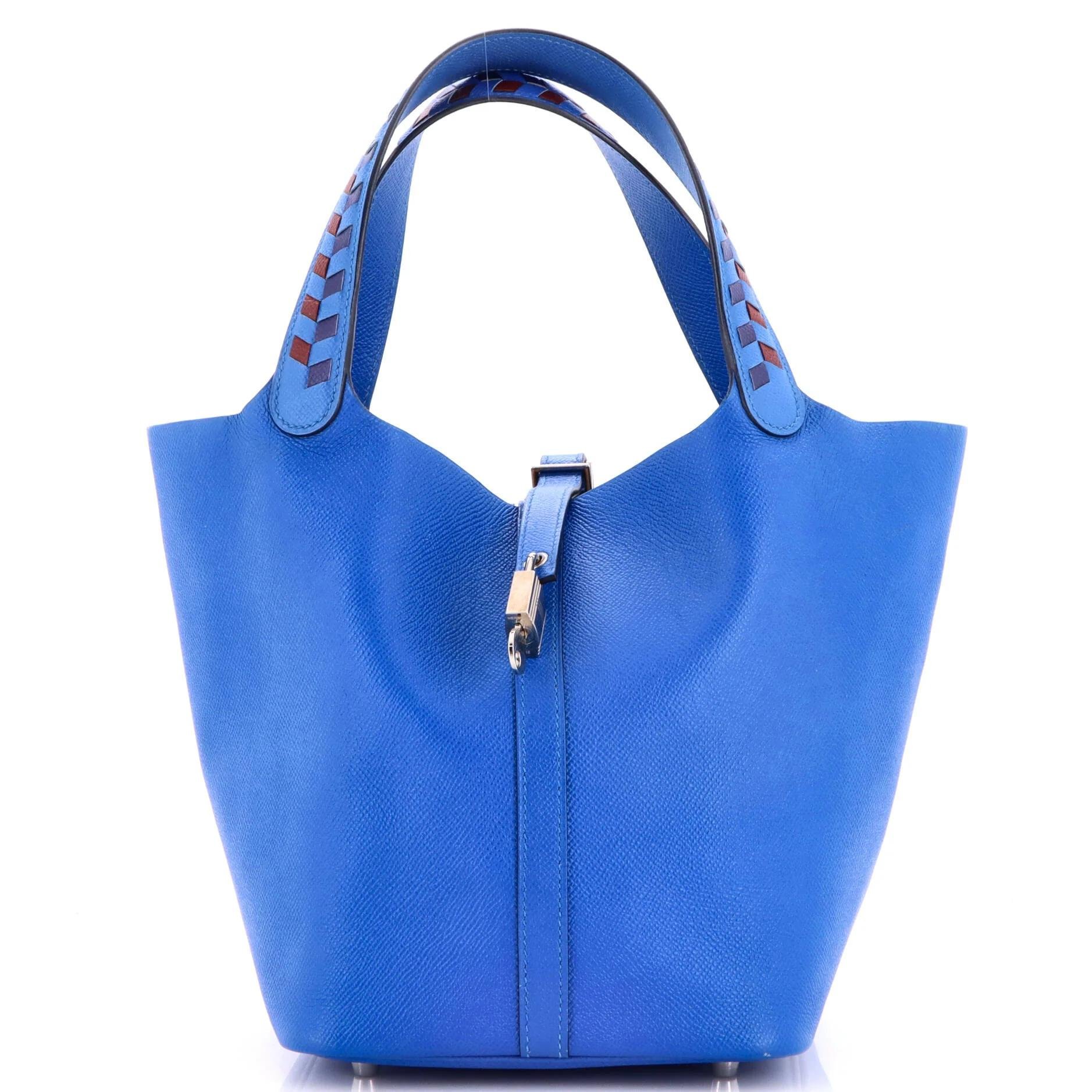 Picotin leather tote