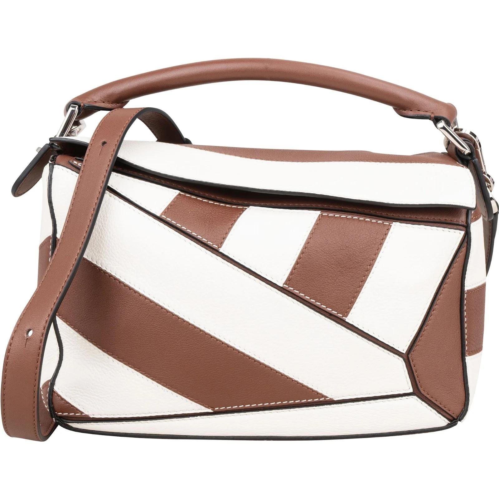 Puzzle leather handbag