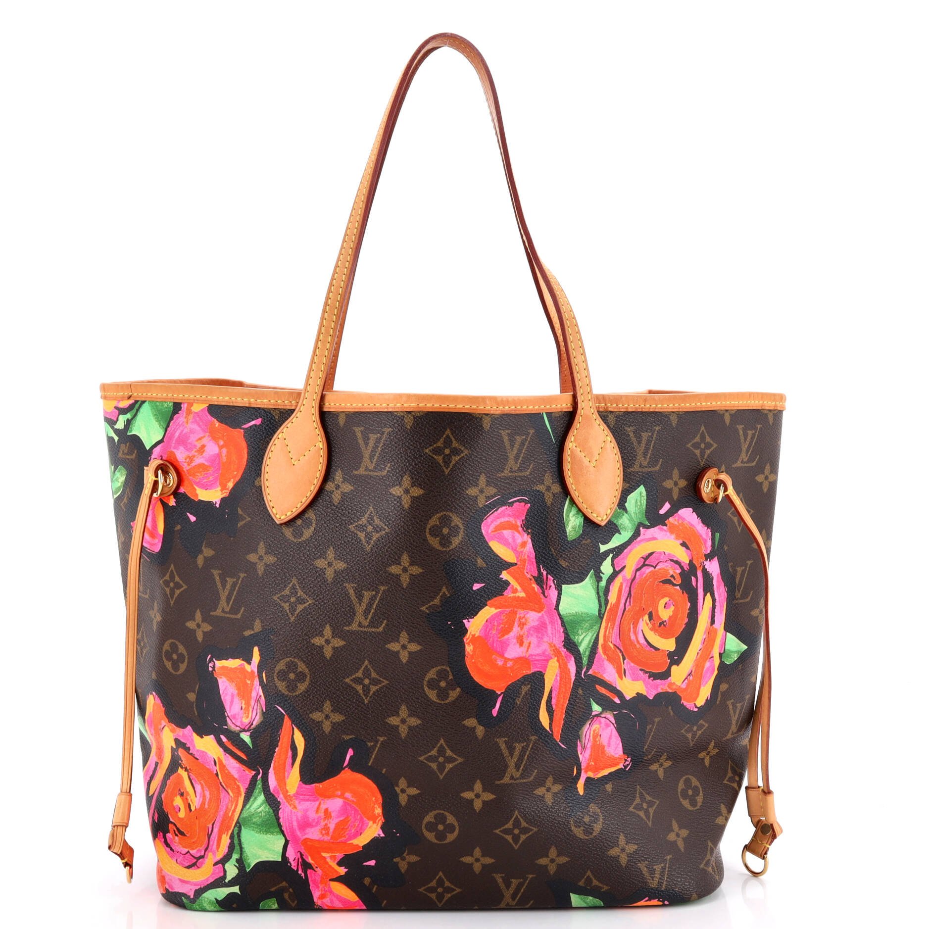 Louis Vuitton Neverfull Tote Limited Edition Monogram Roses MM