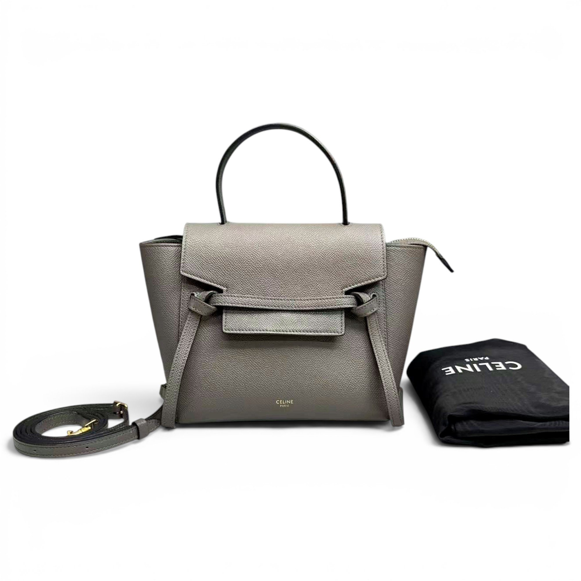 Belt leather handbag