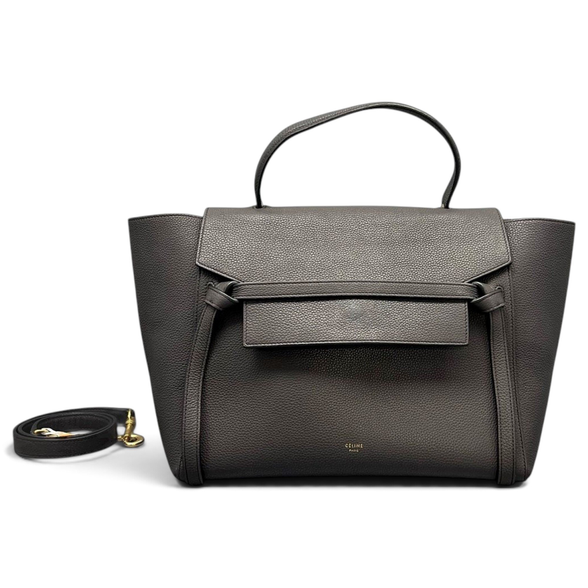 Belt leather handbag