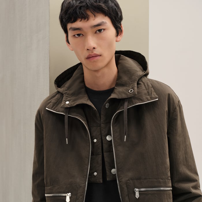 Café Jacket With Removable Hood