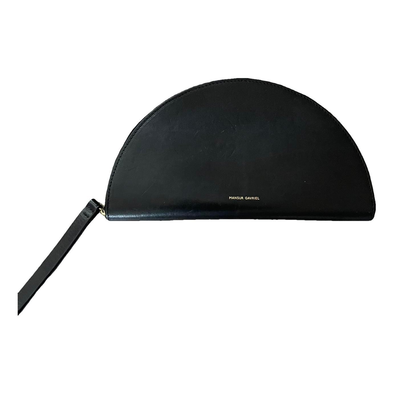 Moon leather clutch bag