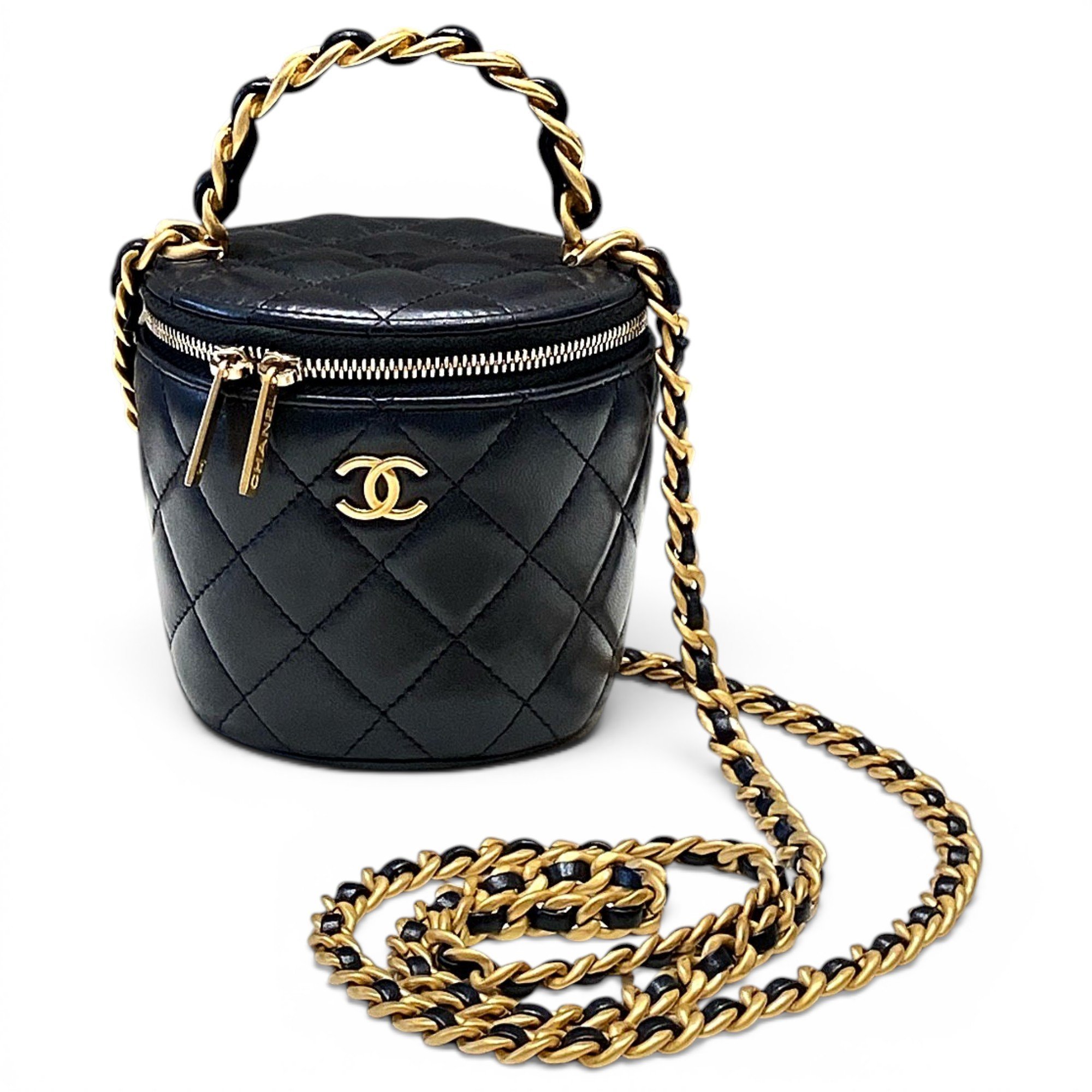 Trendy CC Vanity leather handbag
