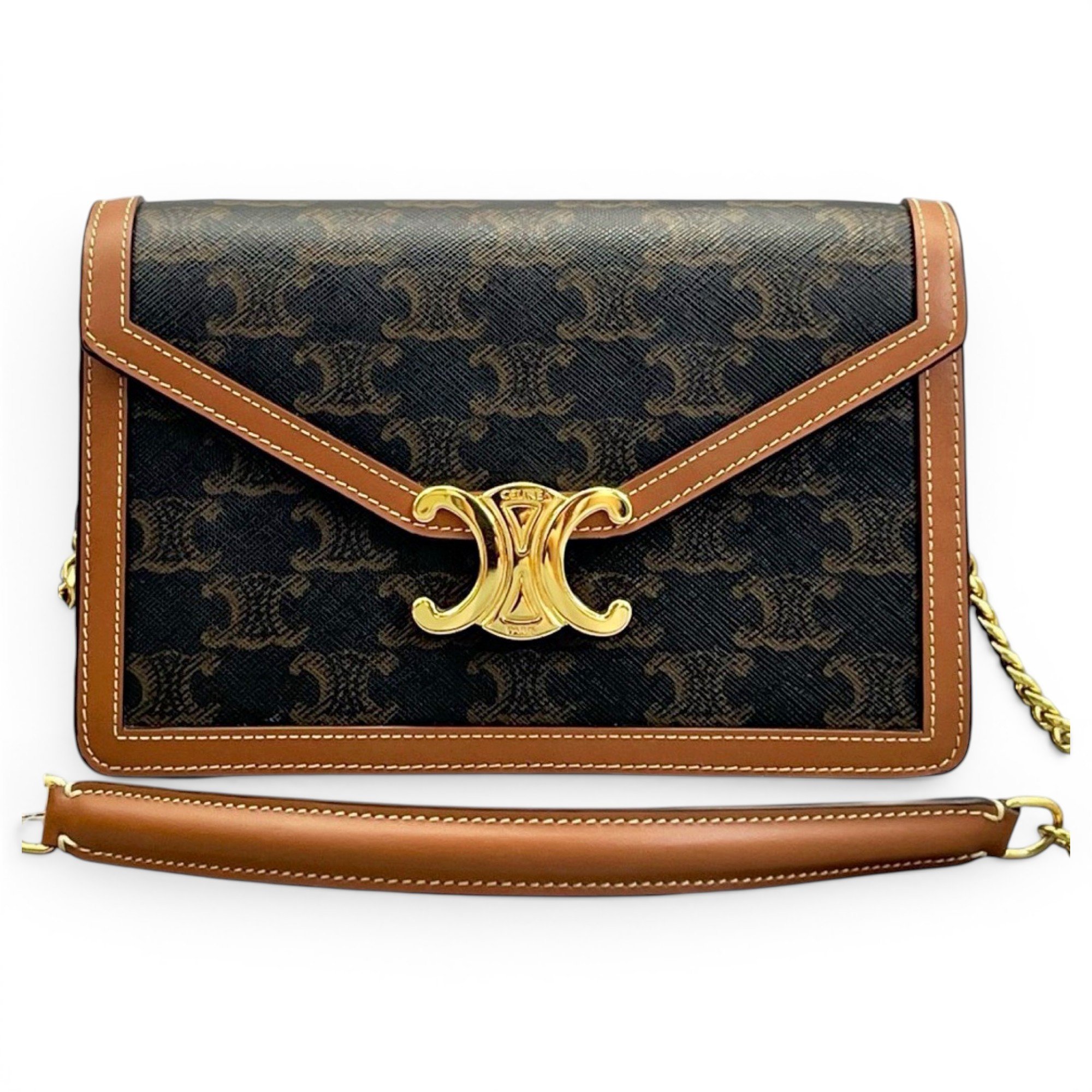 Celine Triomphe leather handbag