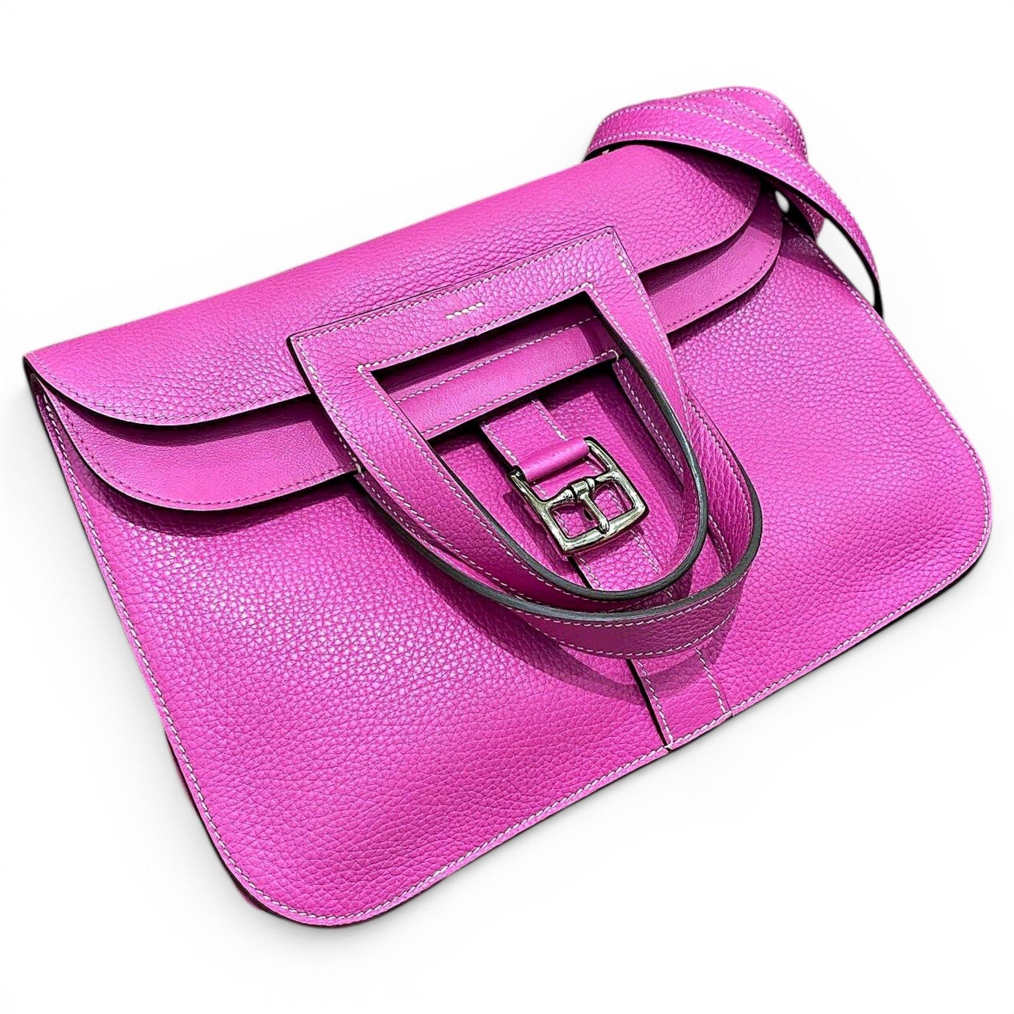 Hermes Halzan 31 Handbag Magnolia
