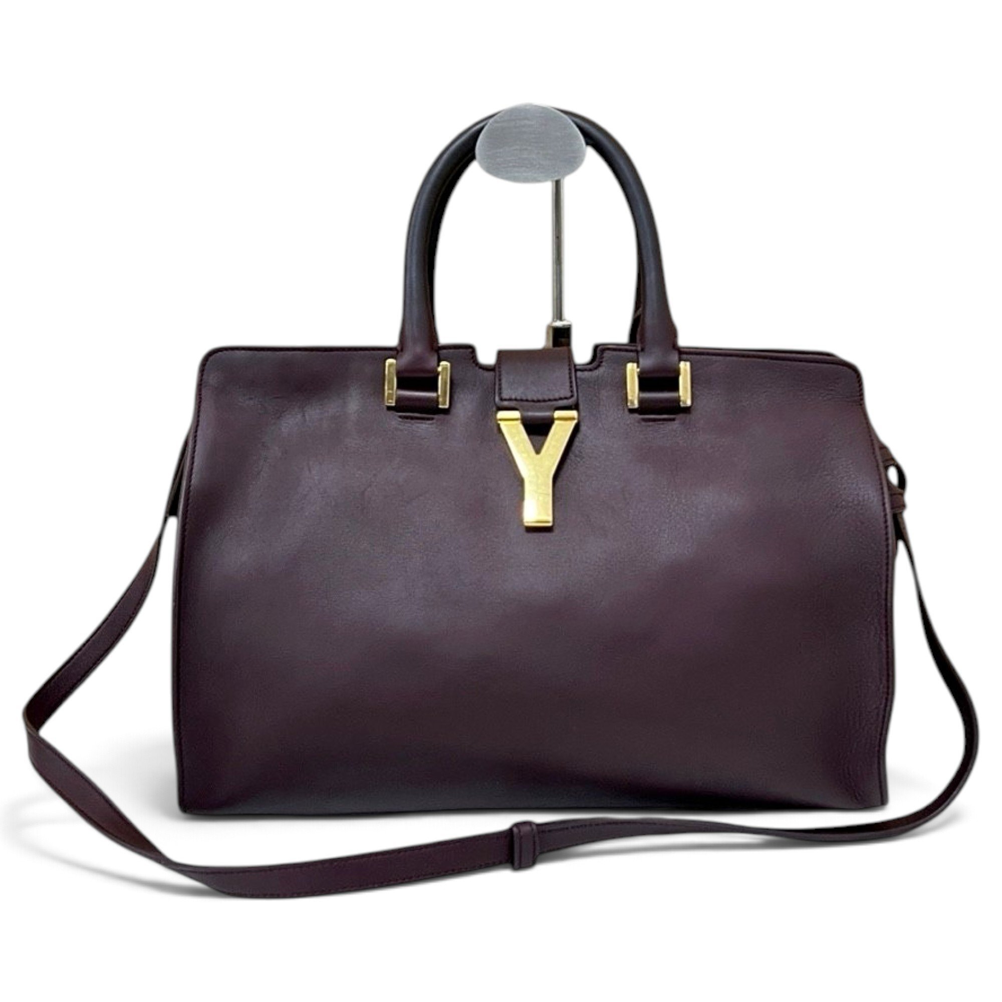 Y leather handbag