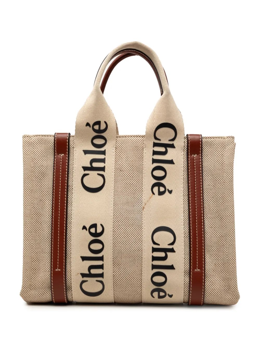 Chloe 2002-2026 Small Canvas Woody Tote satchel