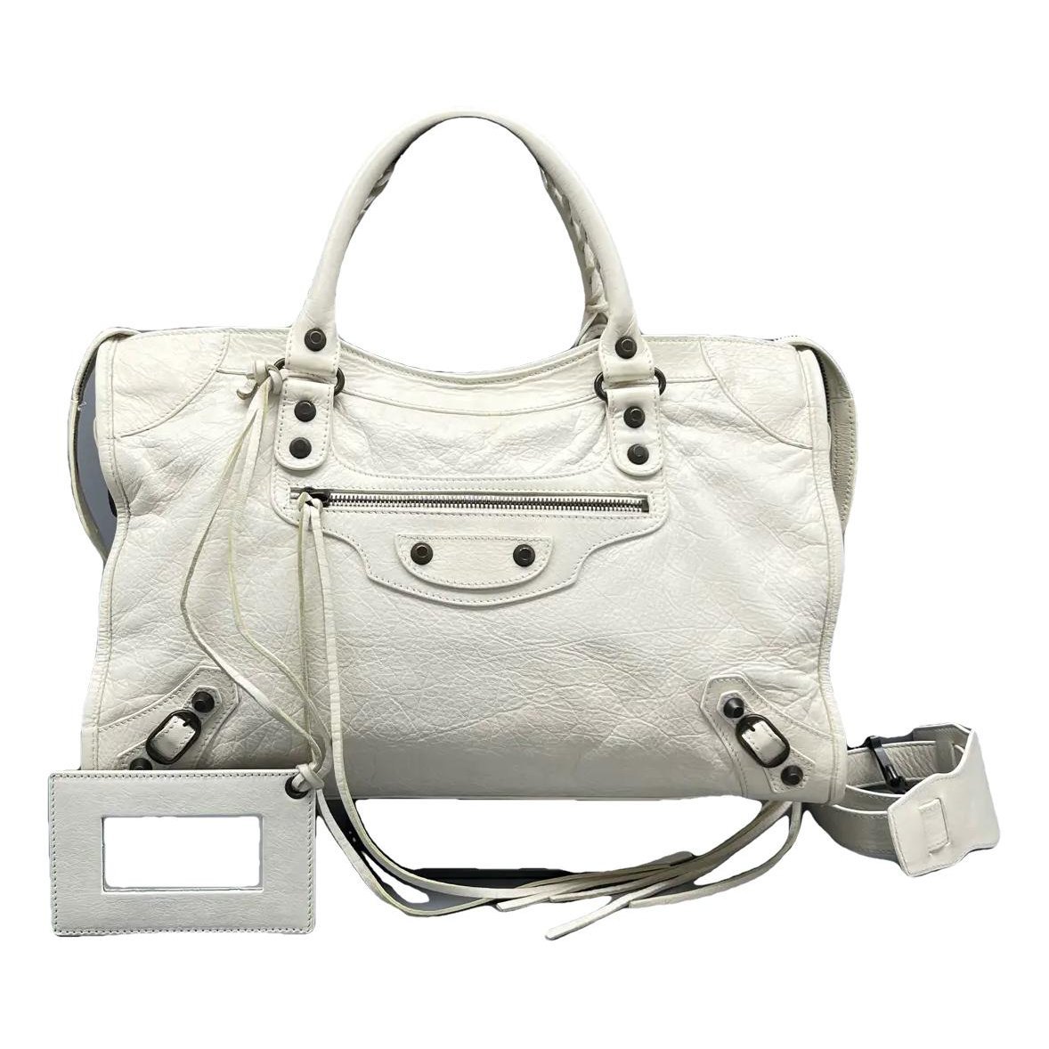 City leather handbag
