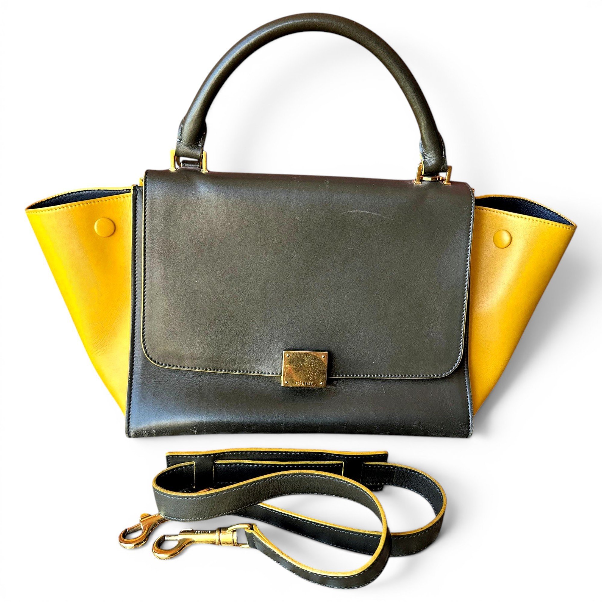 Celine Trapèze leather handbag