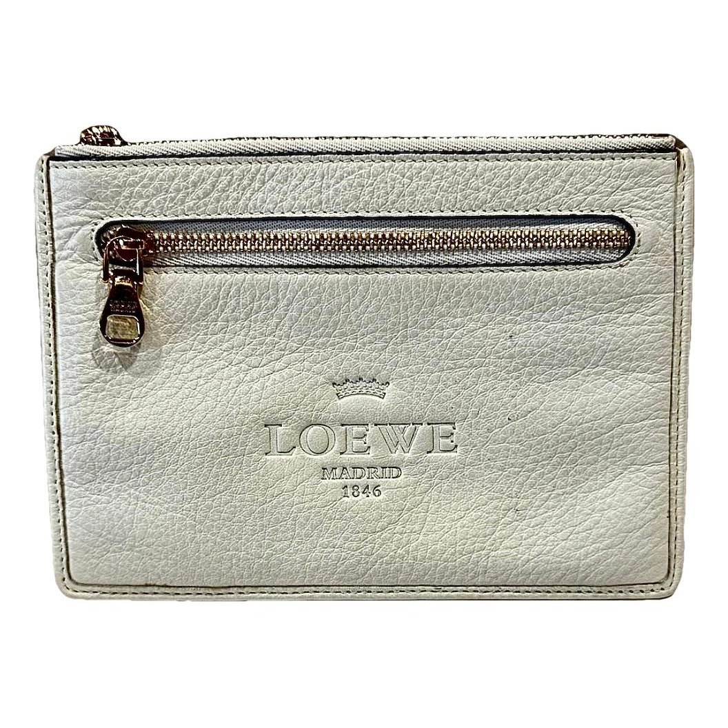Leather clutch bag