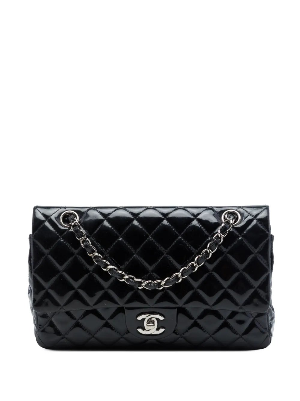 2013-2014 Medium Classic Patent Double Flap shoulder bag