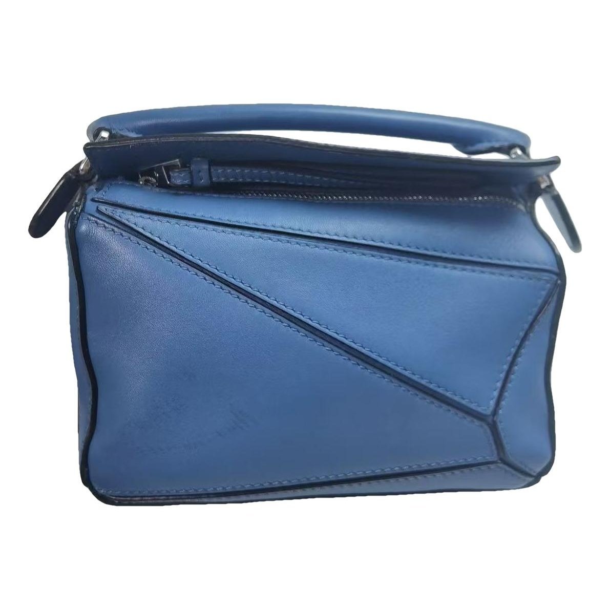 Puzzle leather handbag