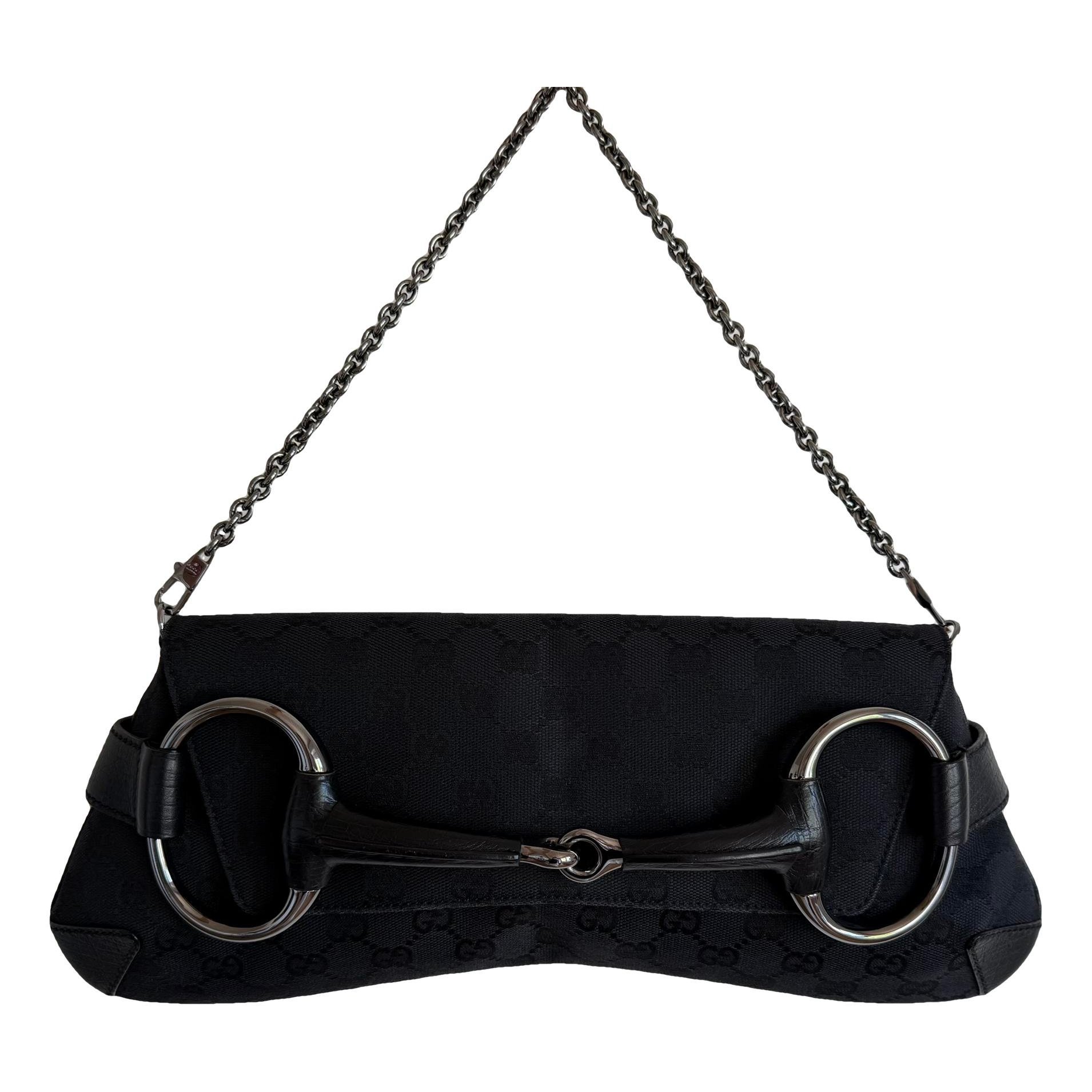 Horsebit Chain cloth handbag