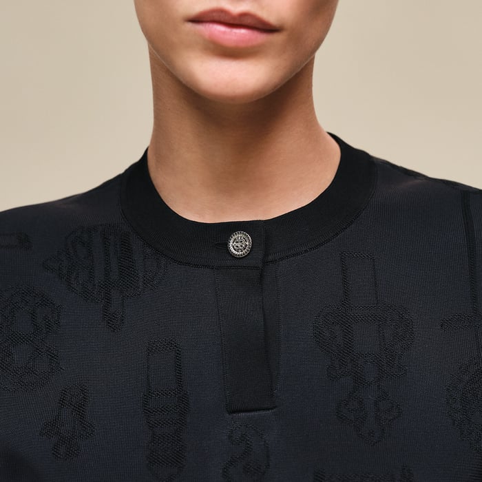 Noir "Ferronnerie" Short-sleeve Sweater