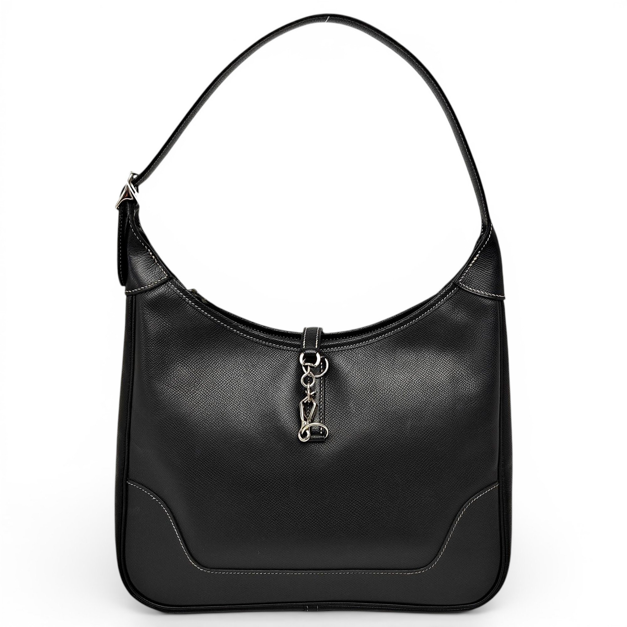 Trim leather handbag