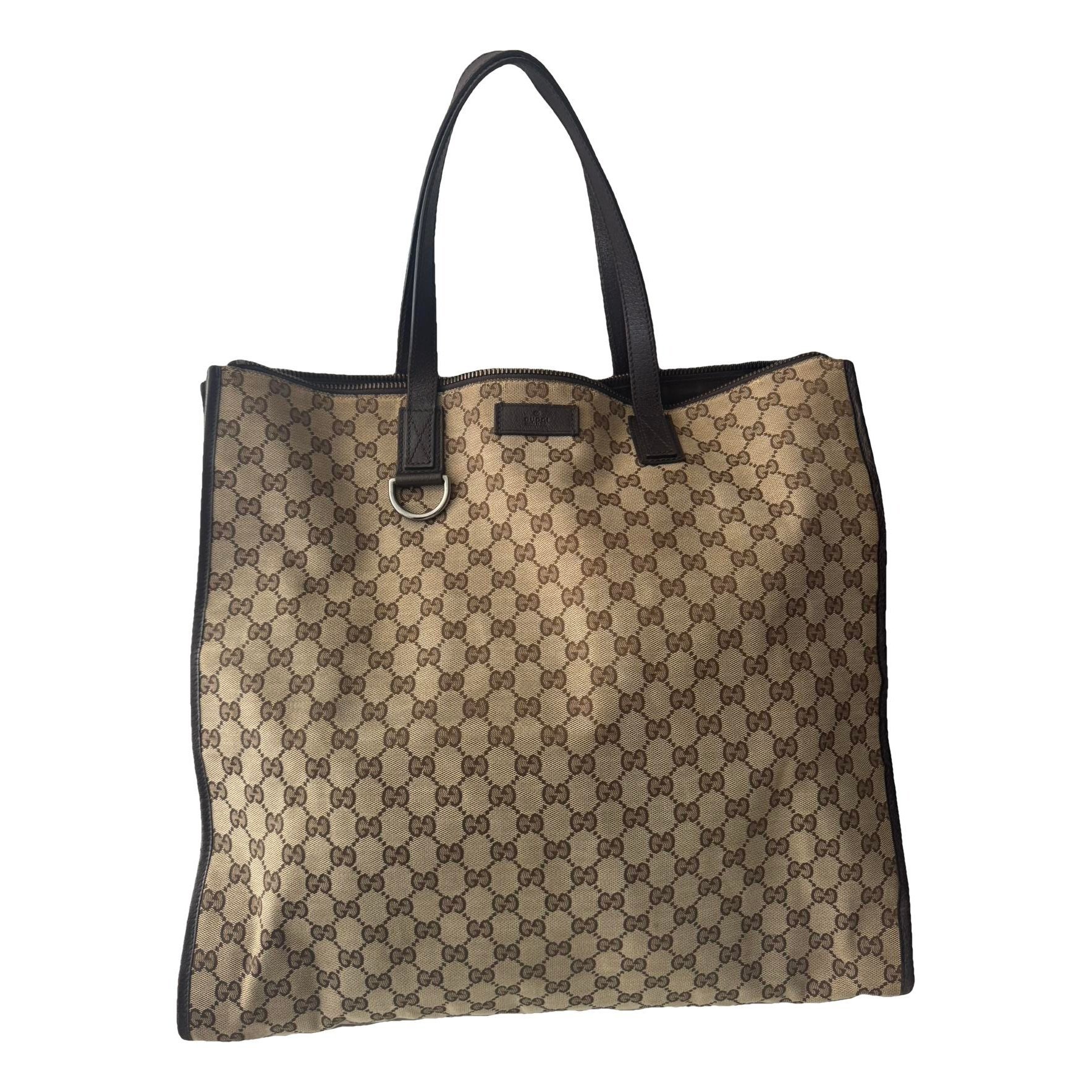 D-Ring patent leather tote
