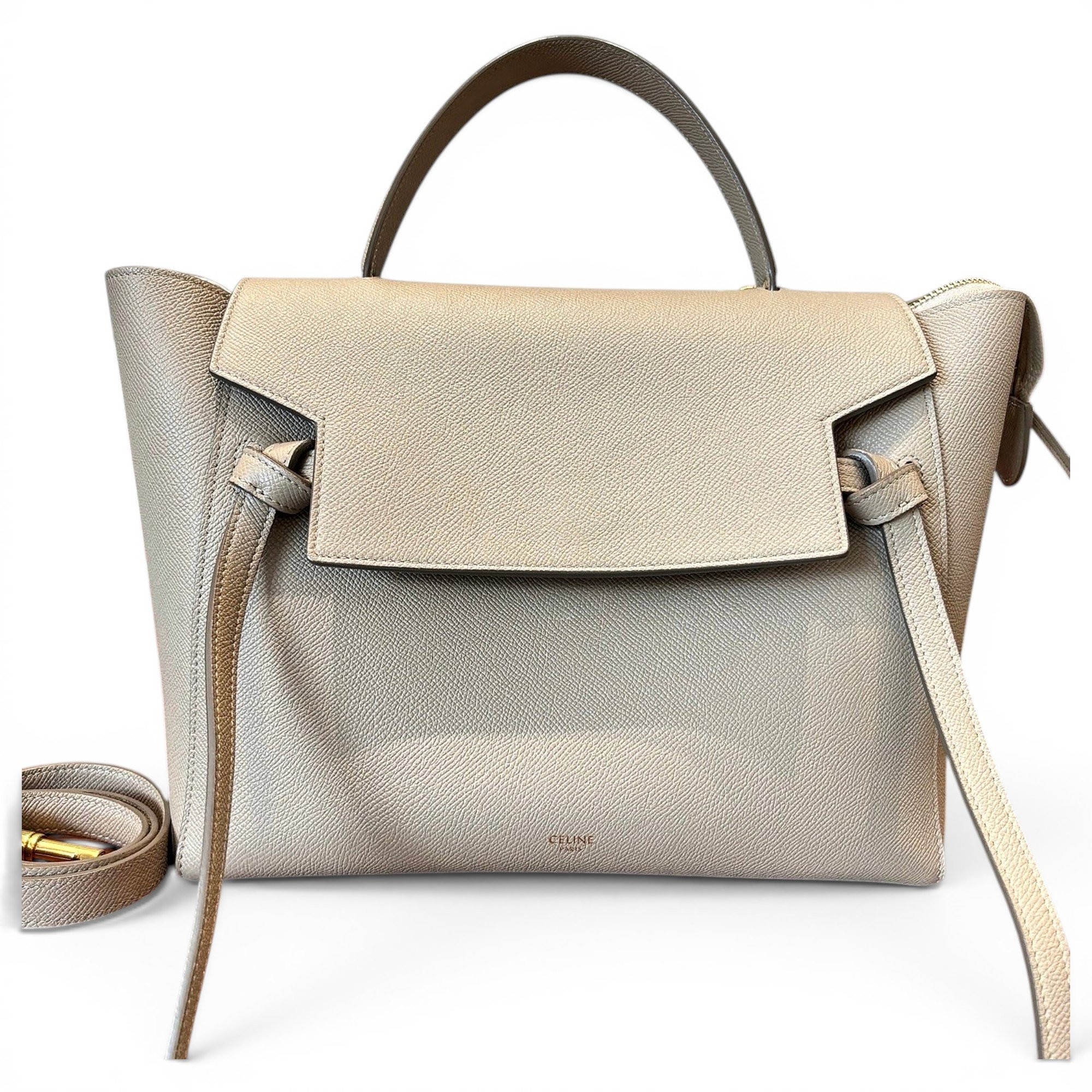 Belt leather handbag