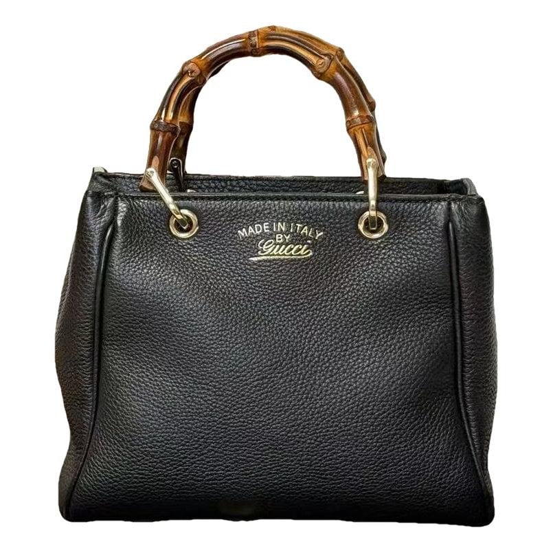 Bamboo leather handbag