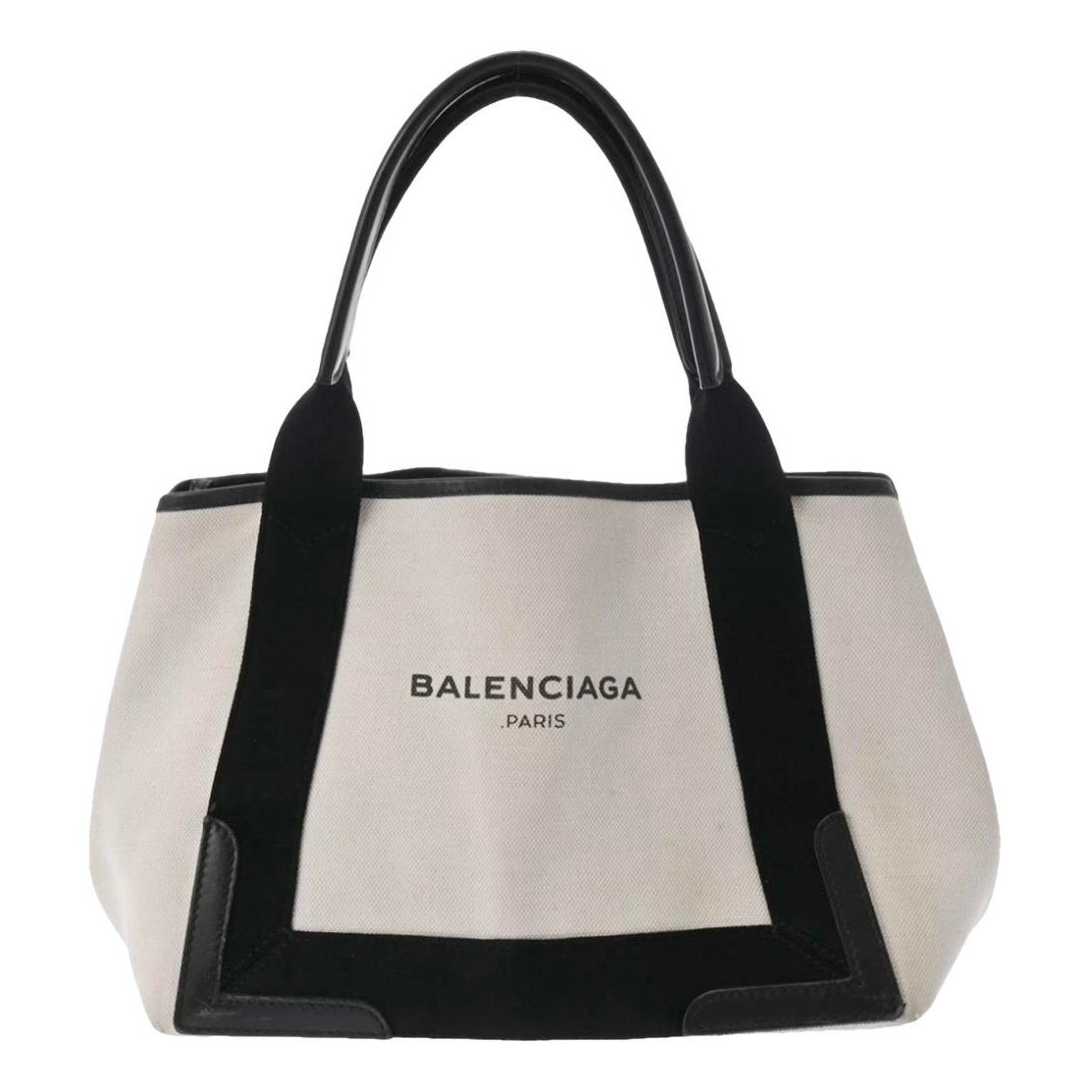 Navy cabas linen handbag