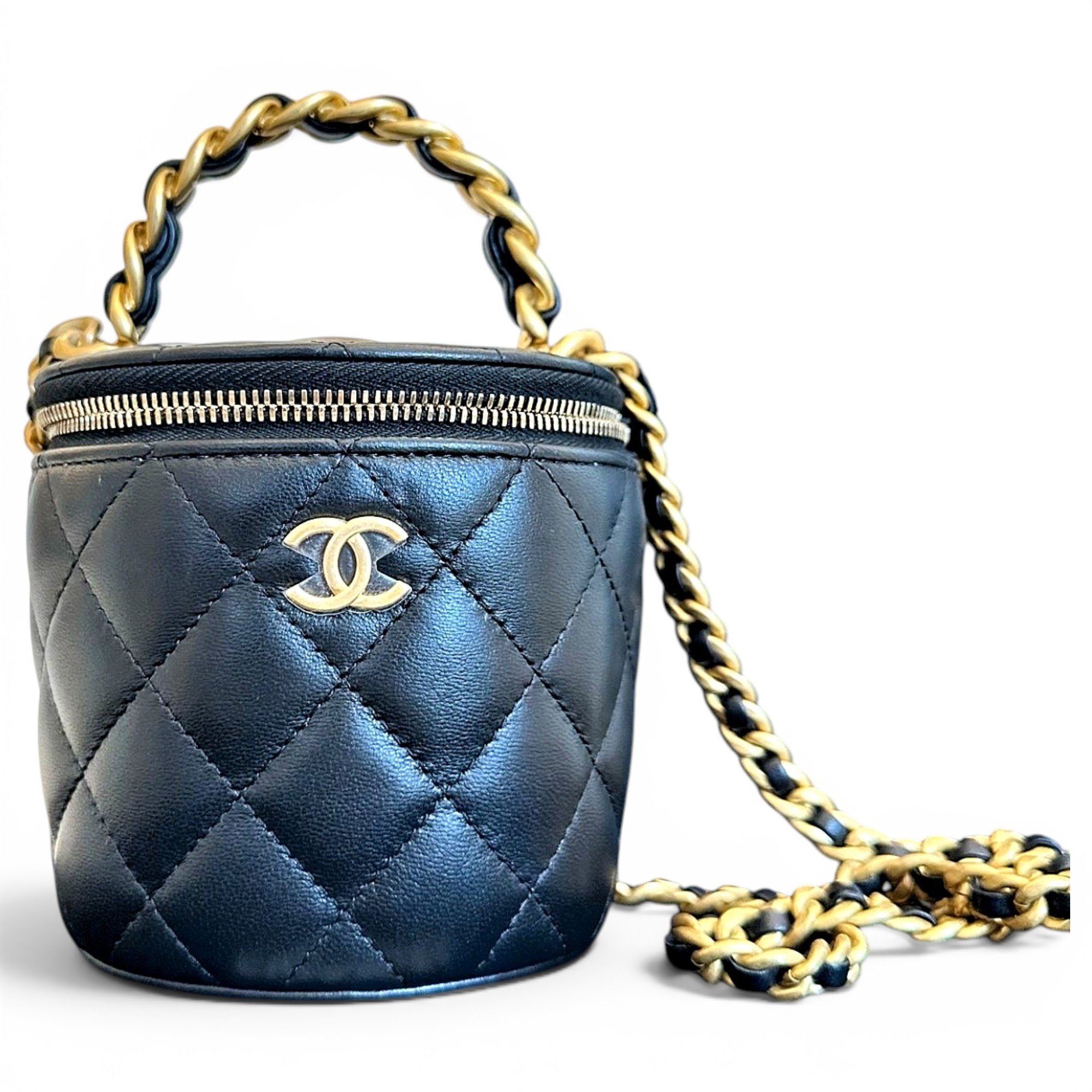 Trendy CC Vanity leather handbag