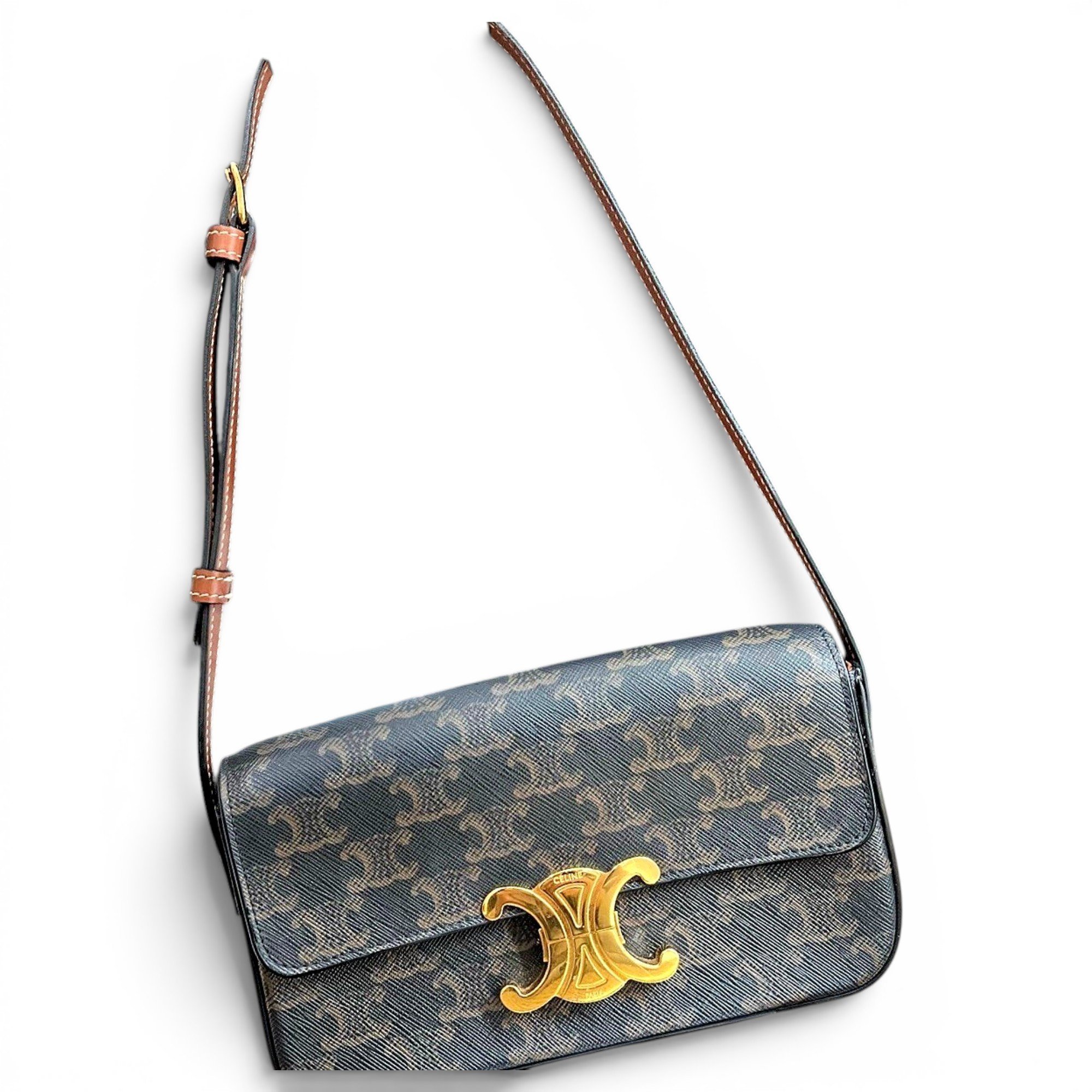 Triomphe Long leather handbag
