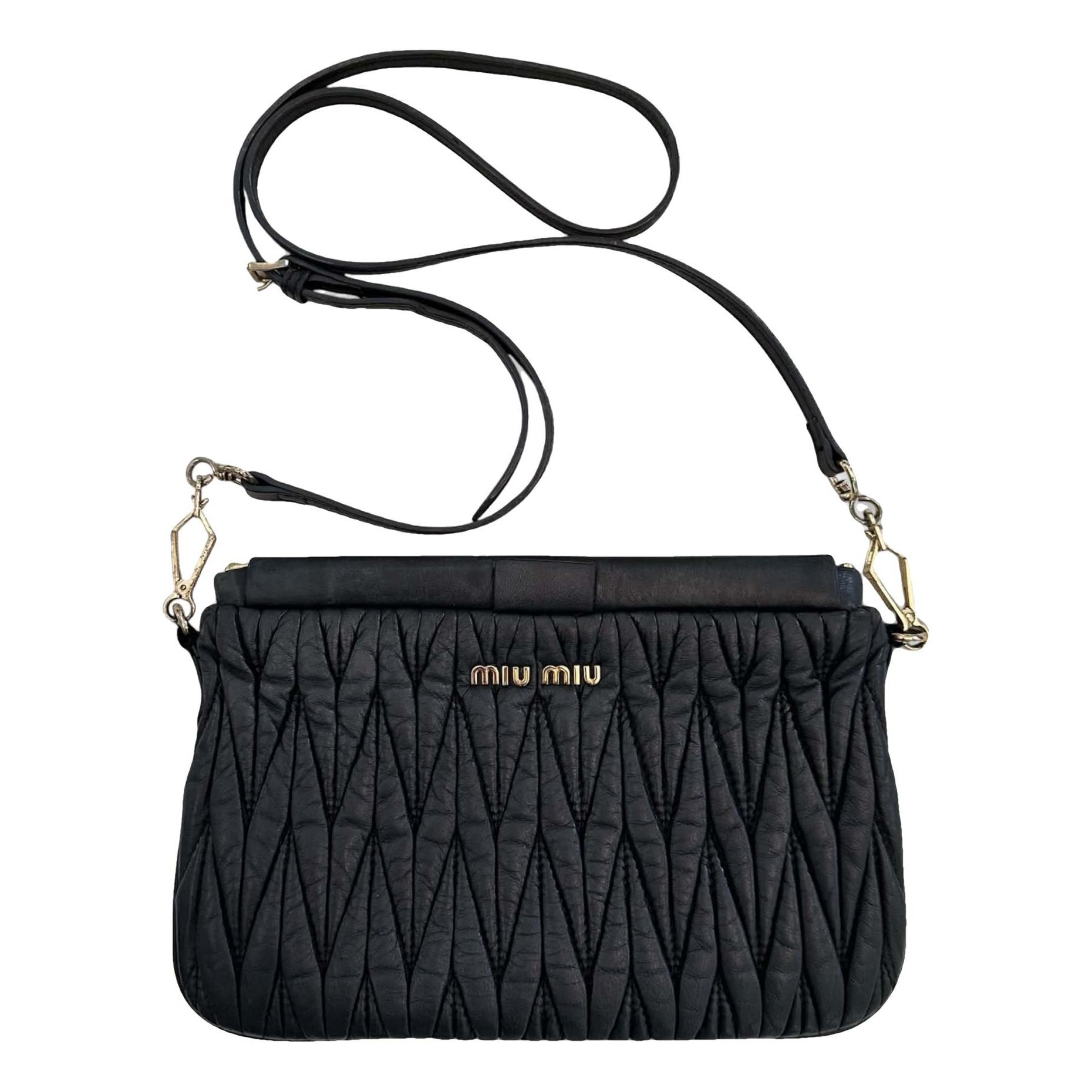 Leather clutch bag