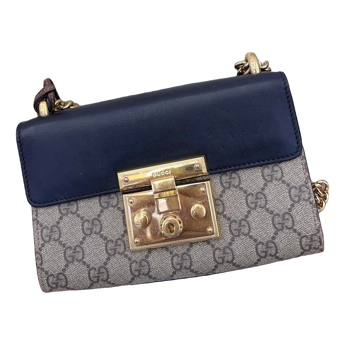 Padlock leather handbag