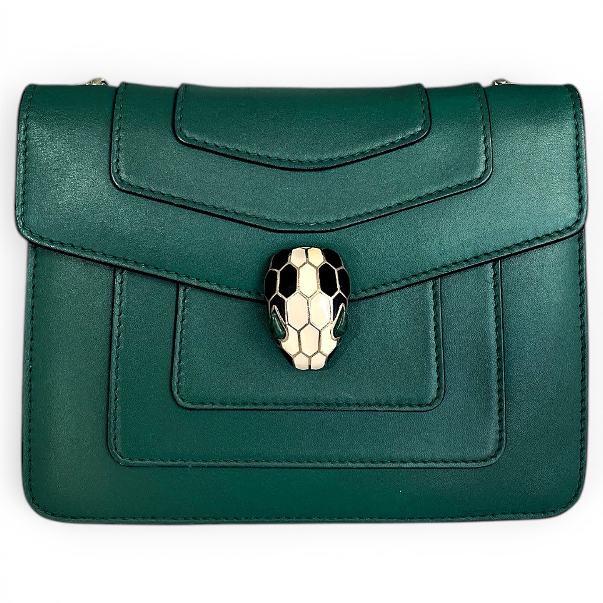 Serpenti leather handbag