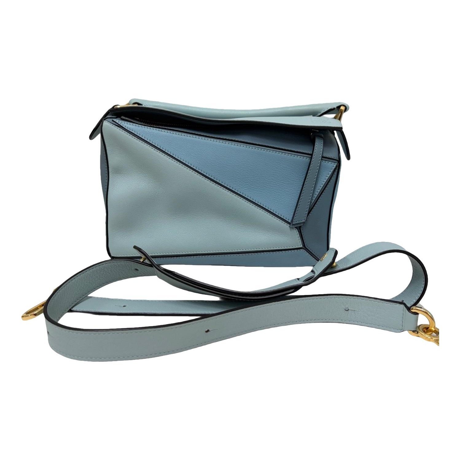 Puzzle leather handbag