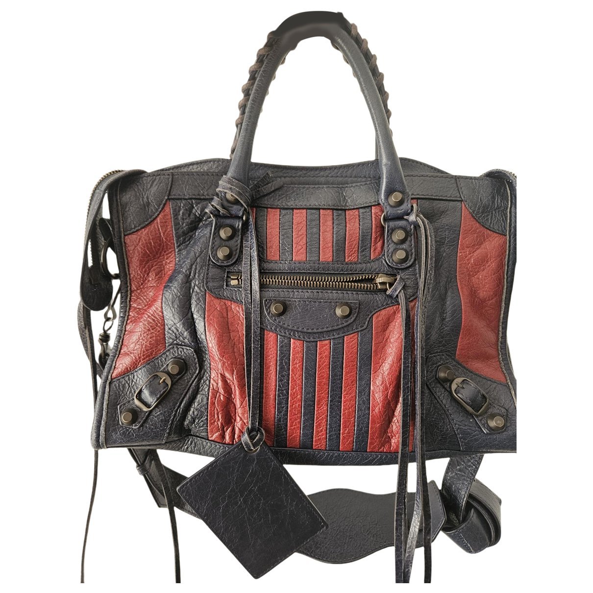 City leather handbag