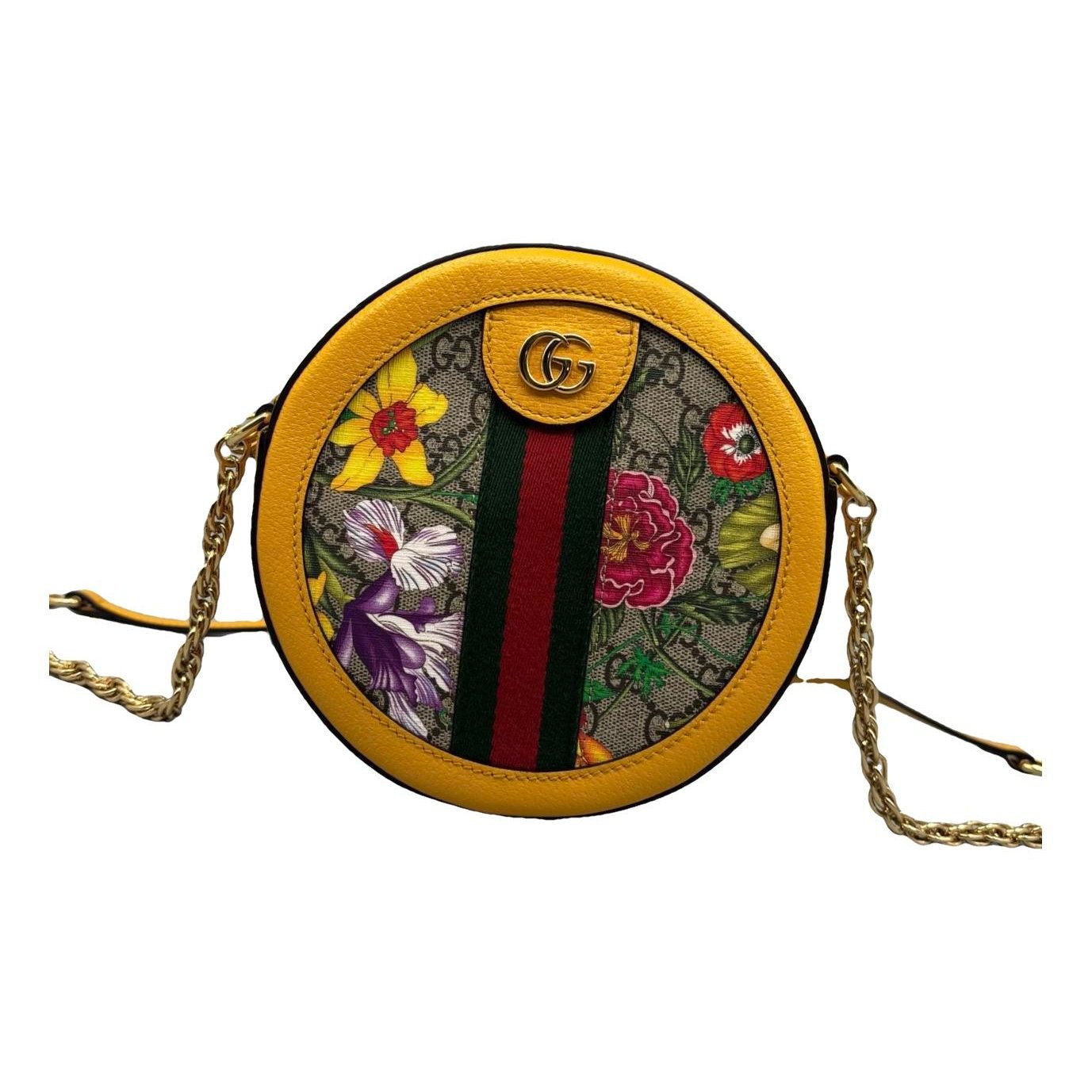Ophidia Round leather handbag