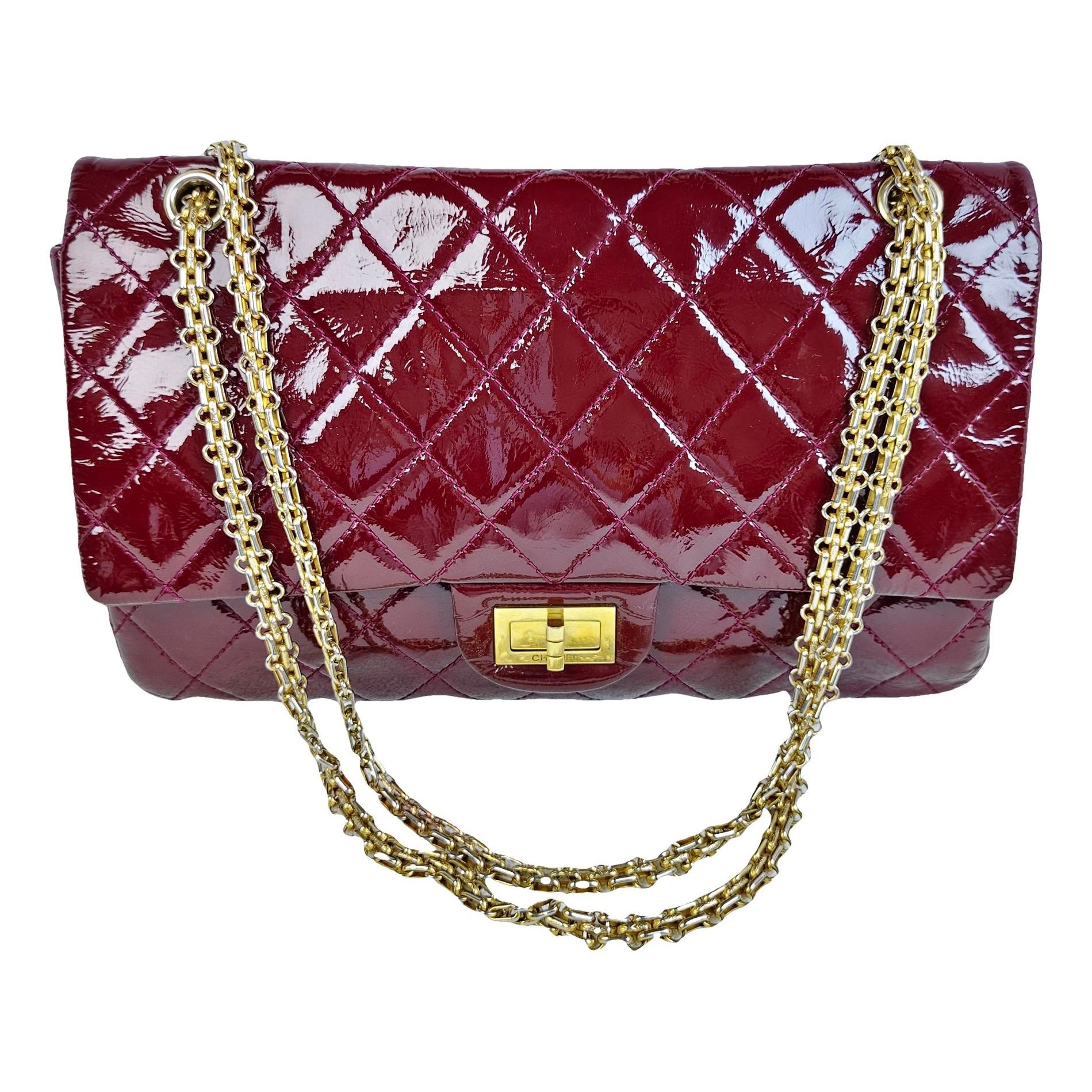 2.55 patent leather handbag
