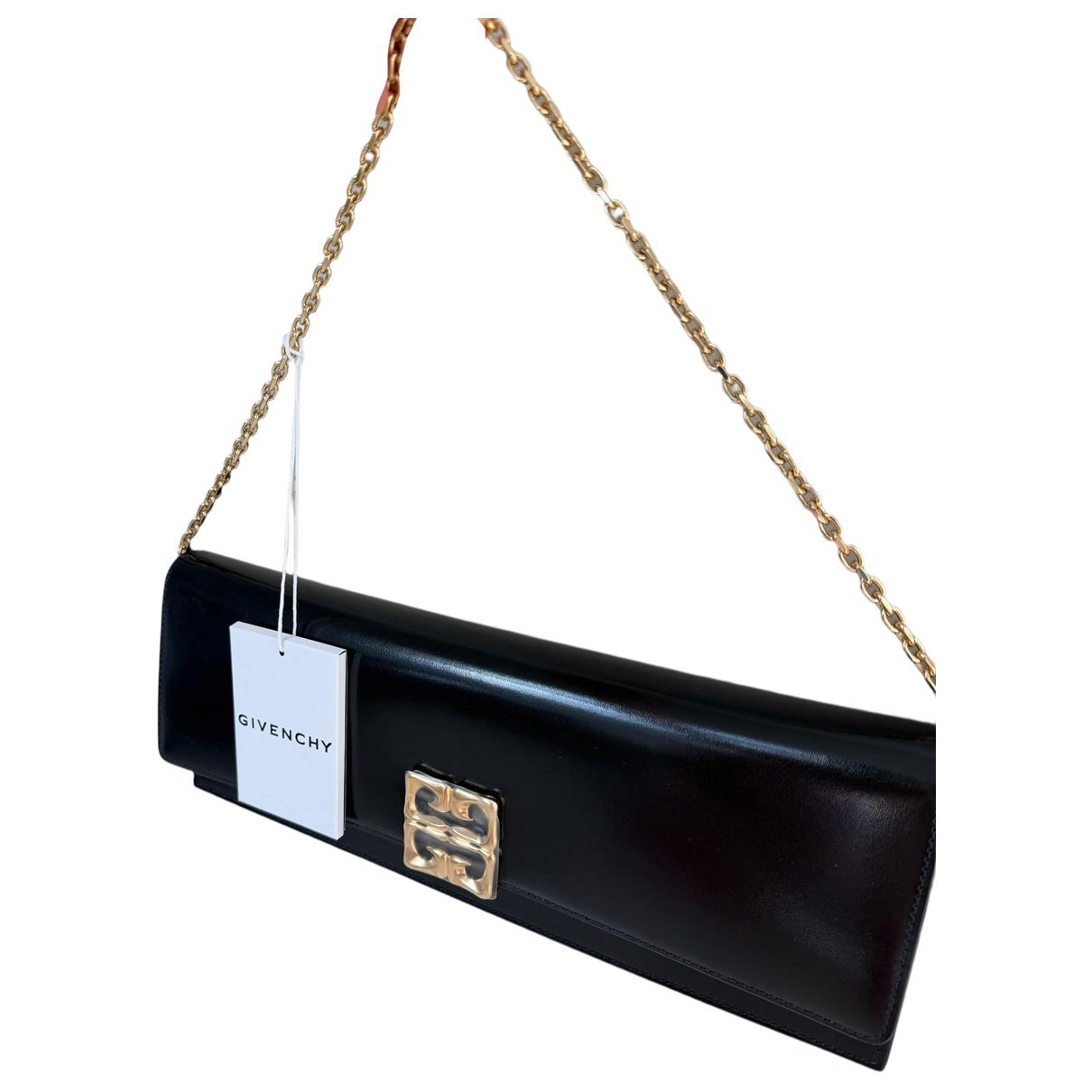 Leather clutch bag