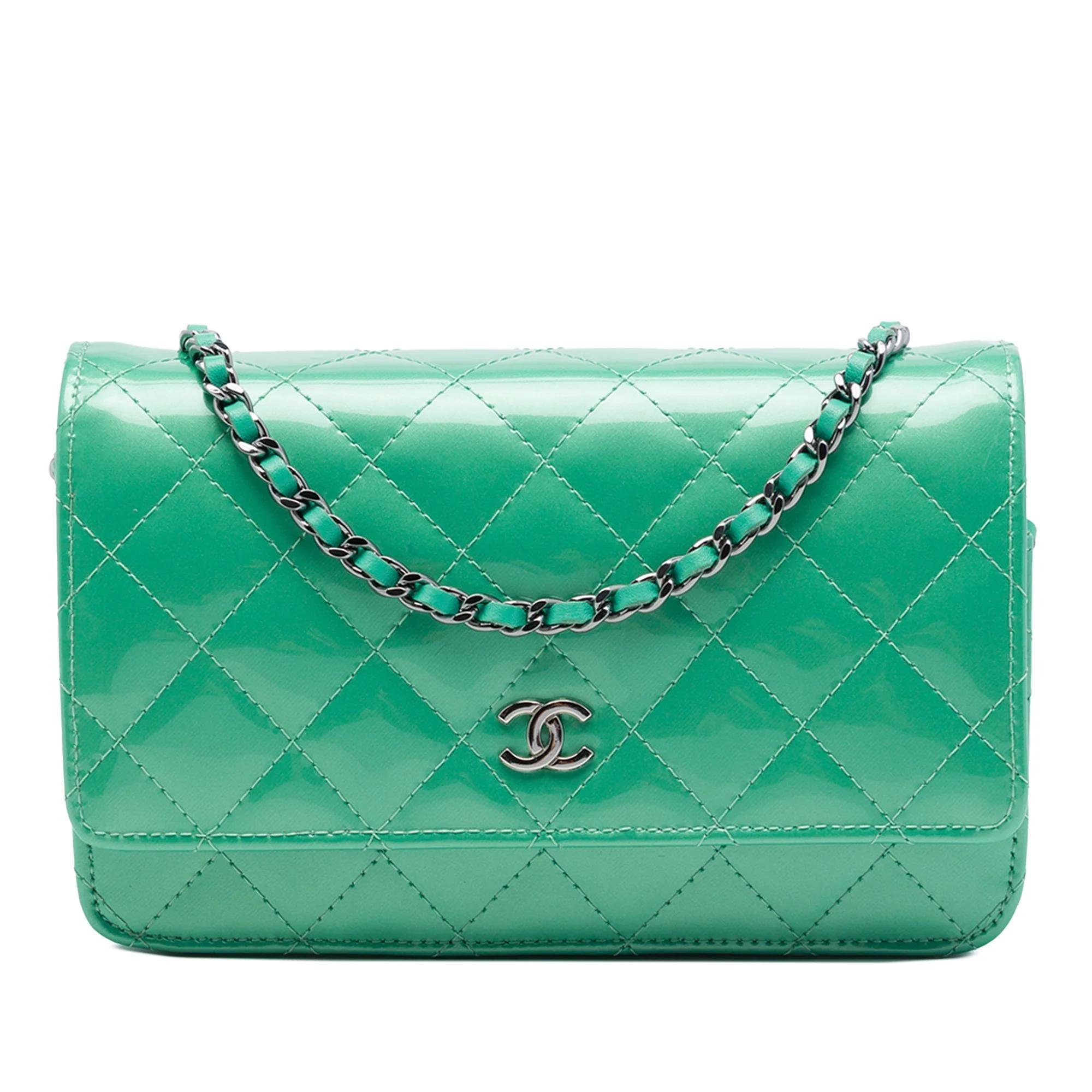 Wallet On Chain leather handbag