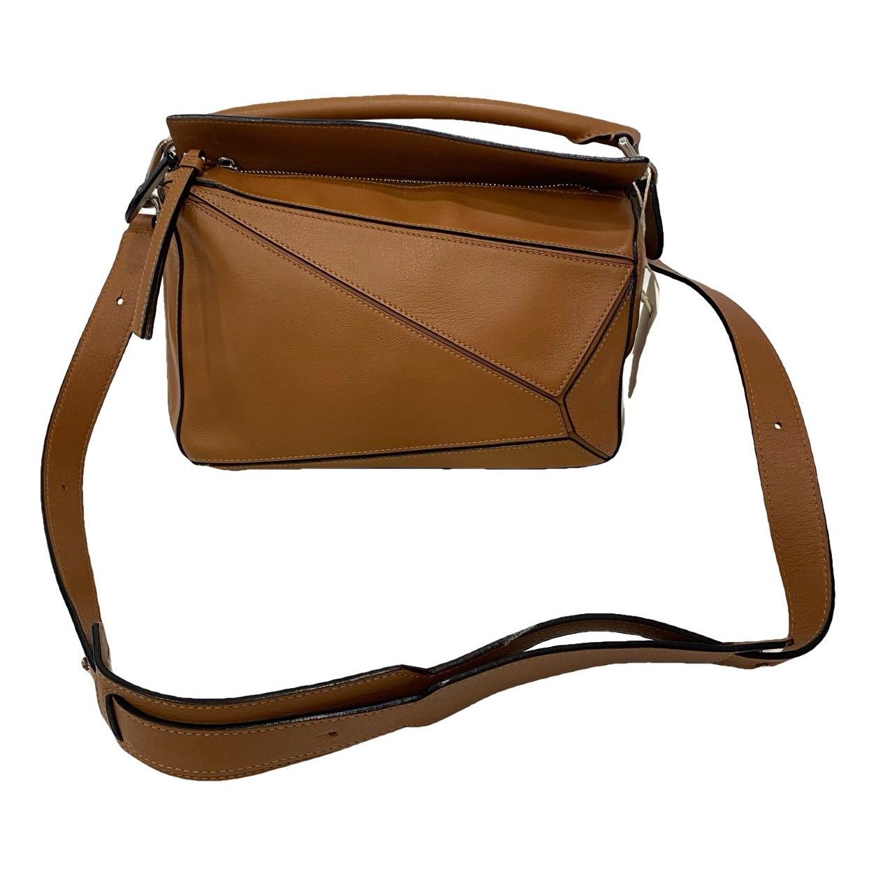 Puzzle leather handbag