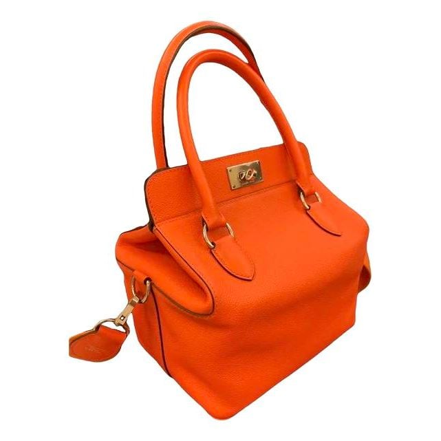 Toolbox leather handbag