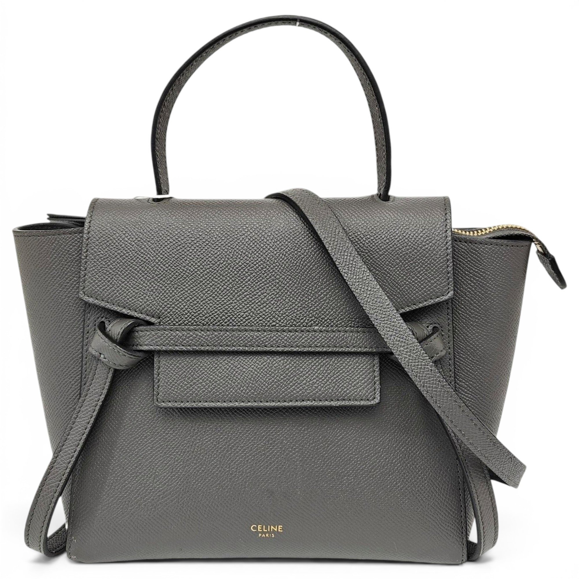 Belt leather handbag