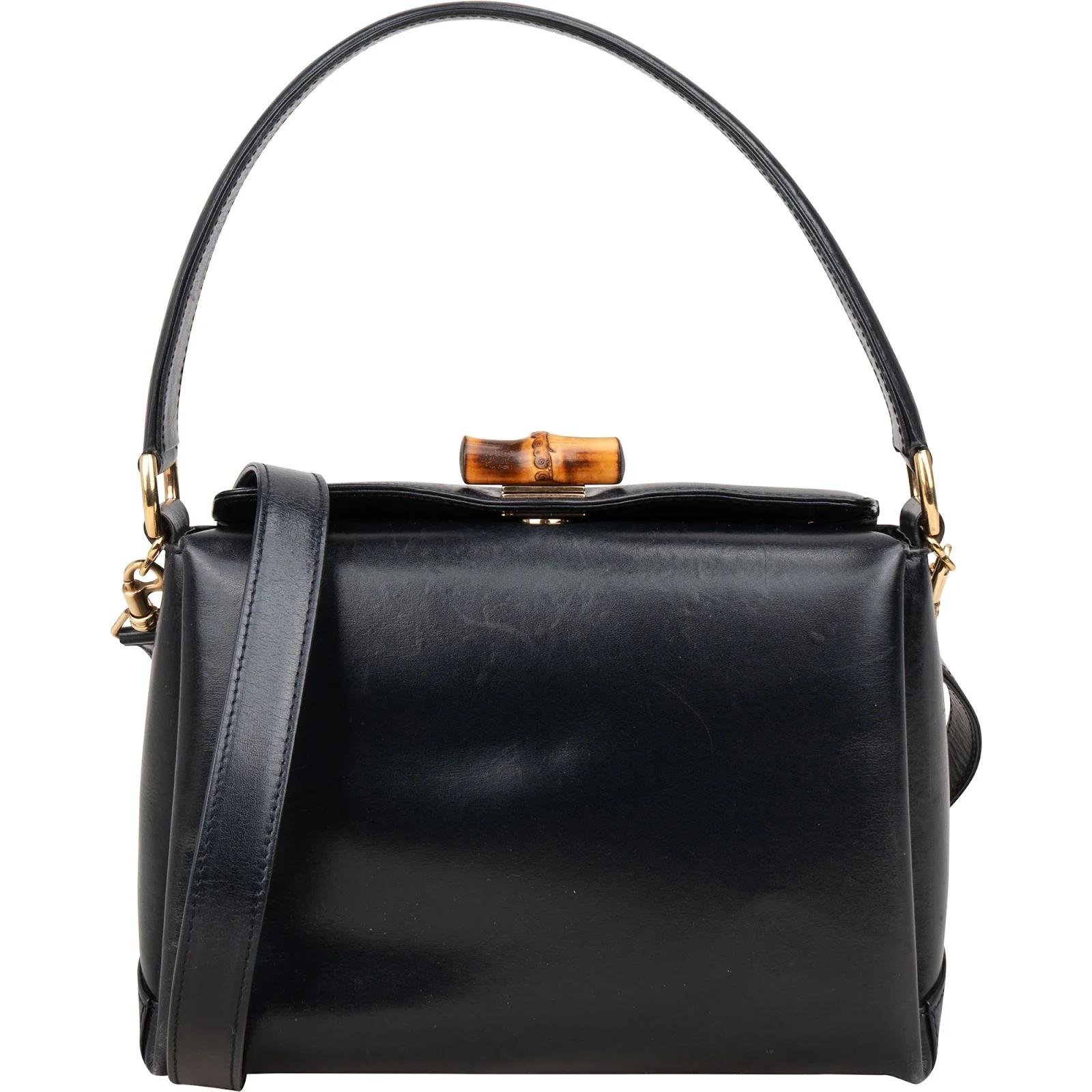 Gucci Bamboo Top Handle leather handbag
