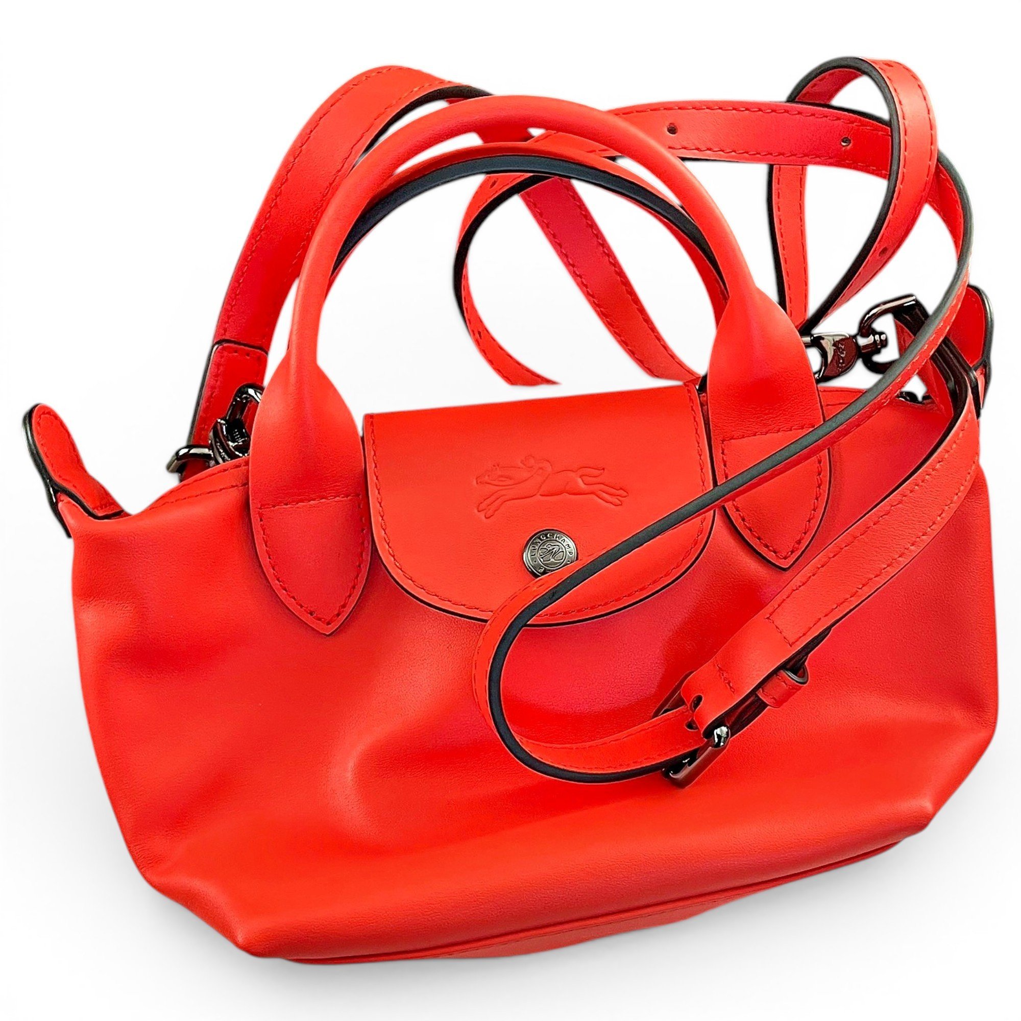 Pliage leather crossbody bag