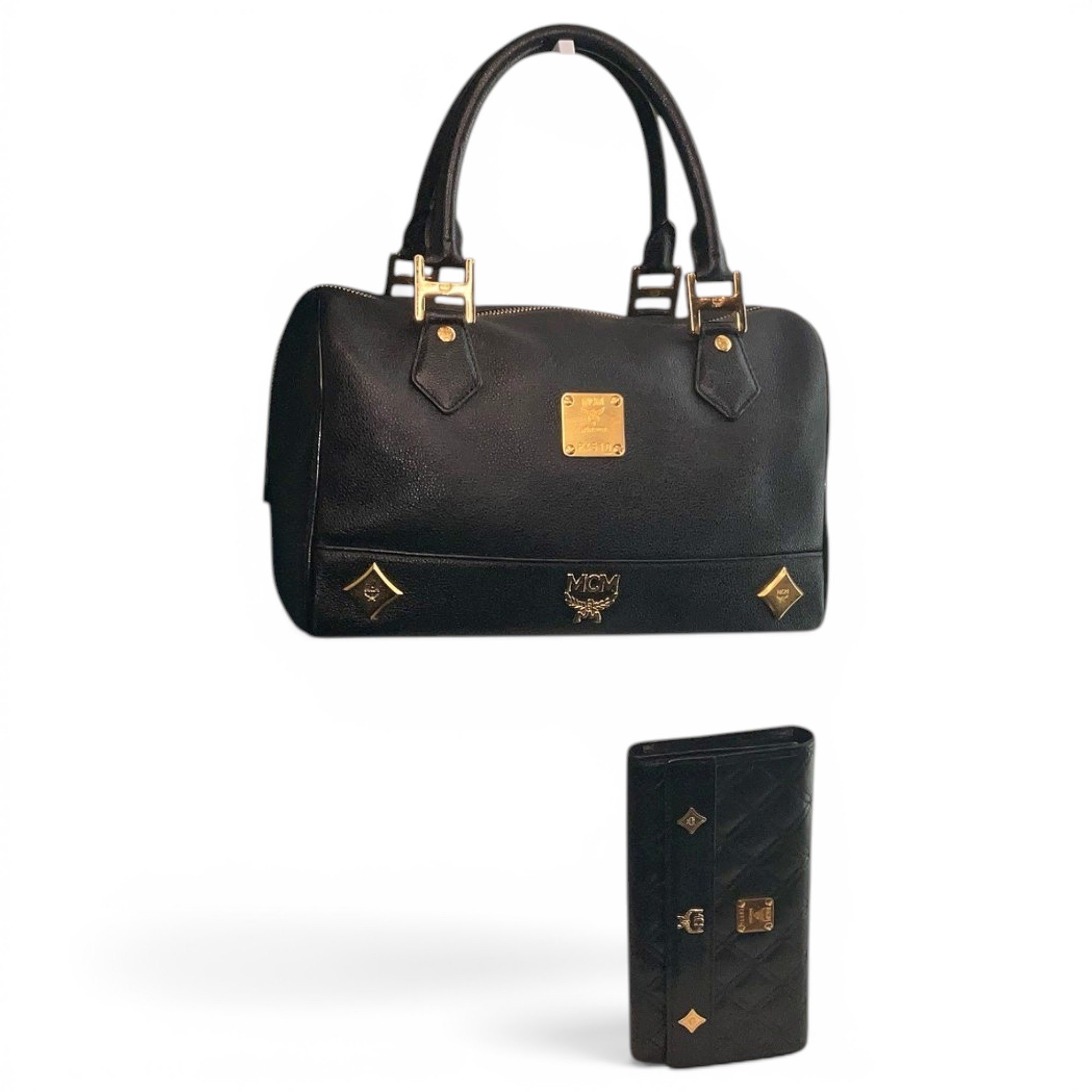Boston leather satchel