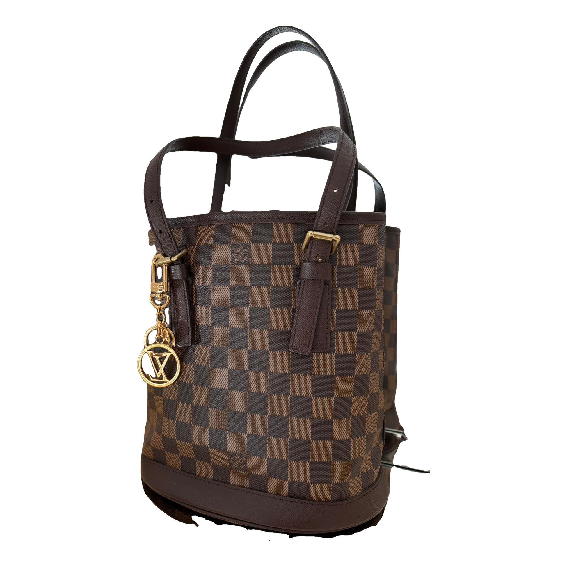Bucket leather handbag