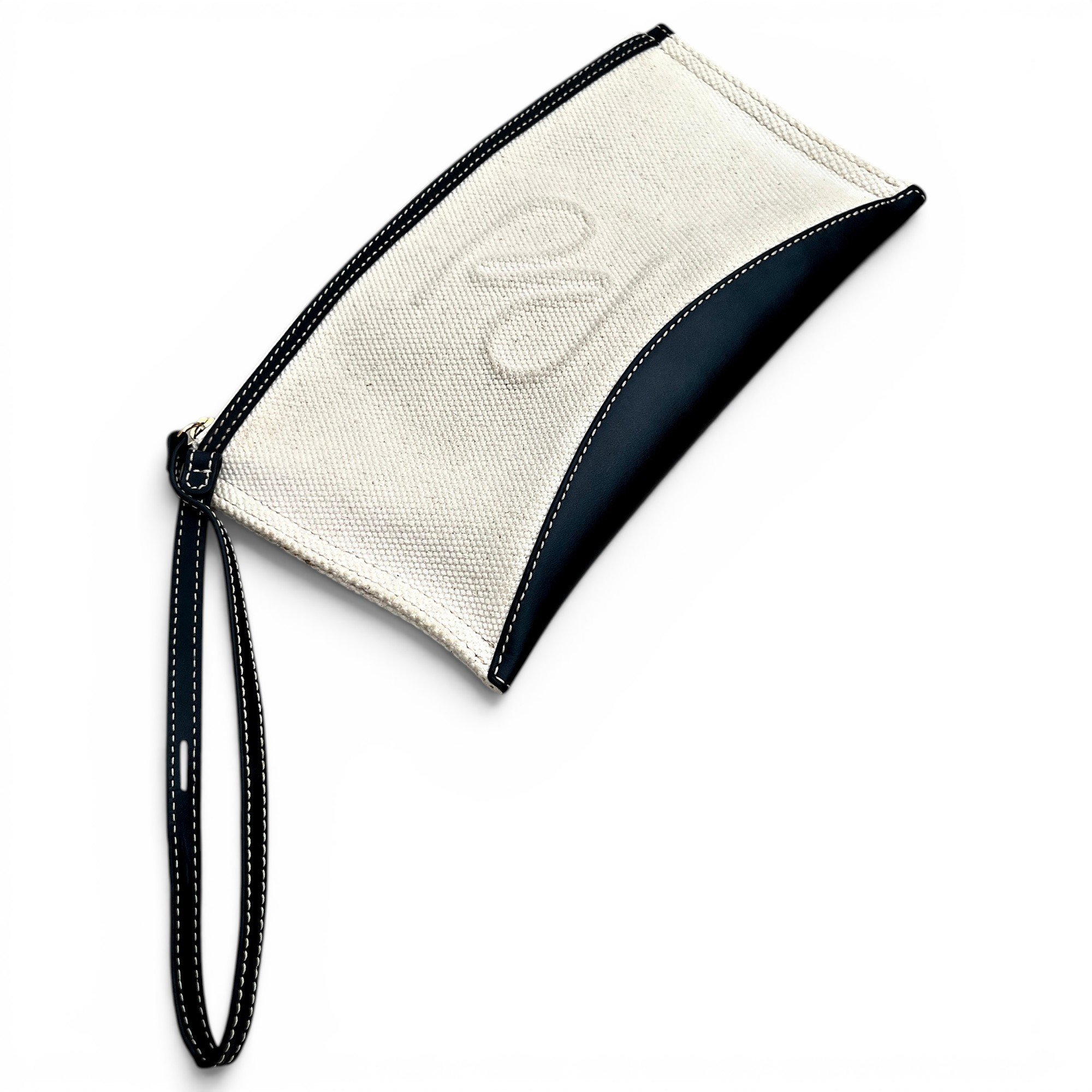 Polene Linen clutch bag