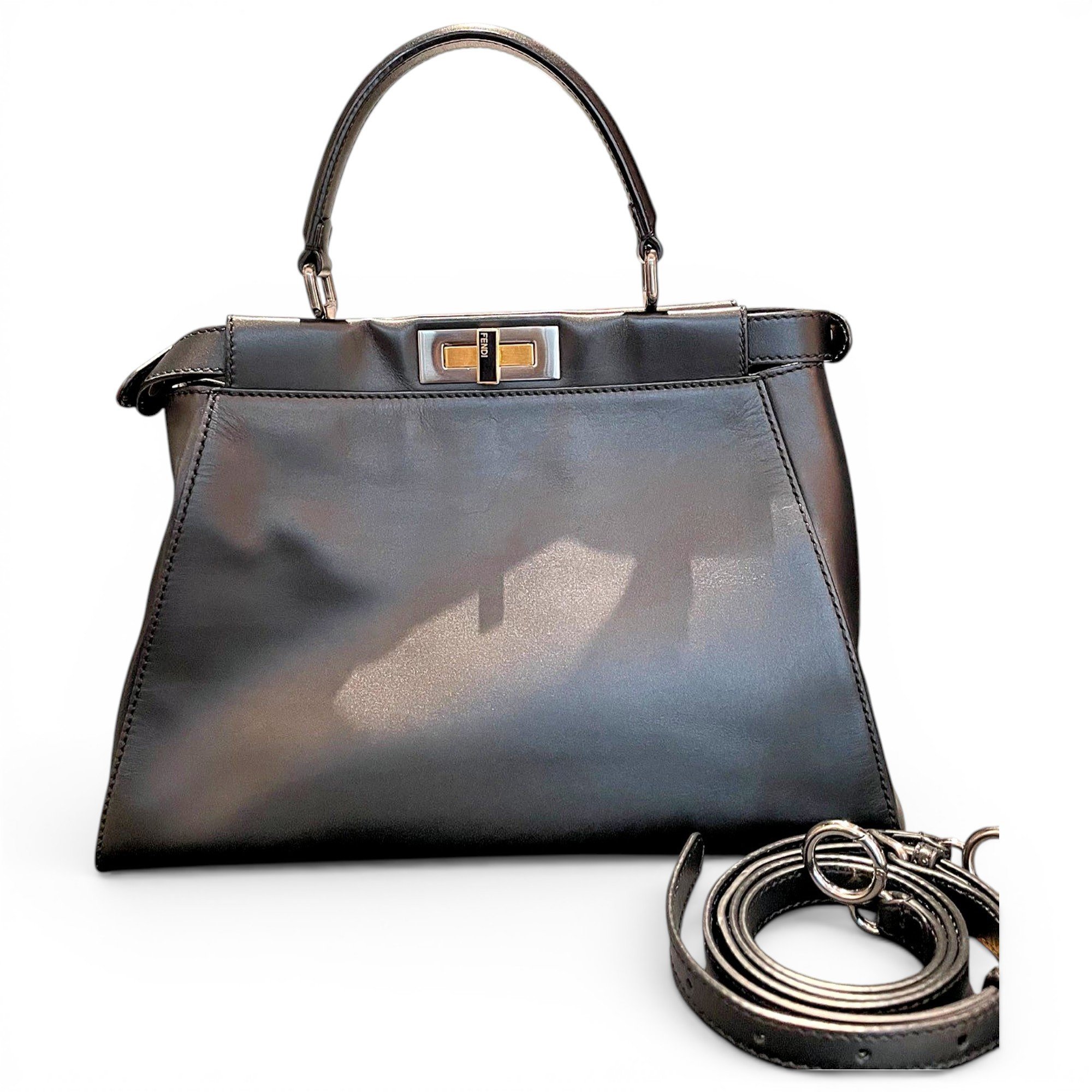 Peekaboo leather handbag